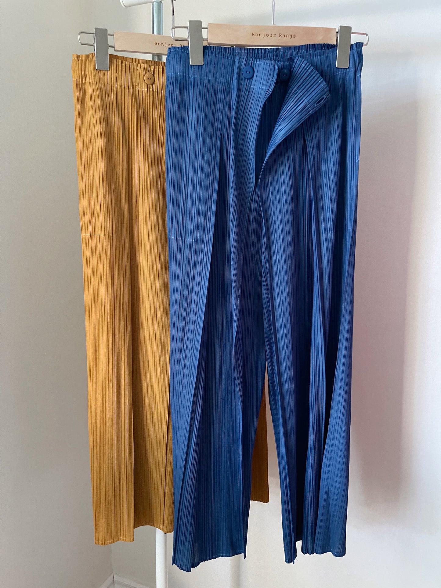 Button wrap pants (mustard, blue, ivory, black)