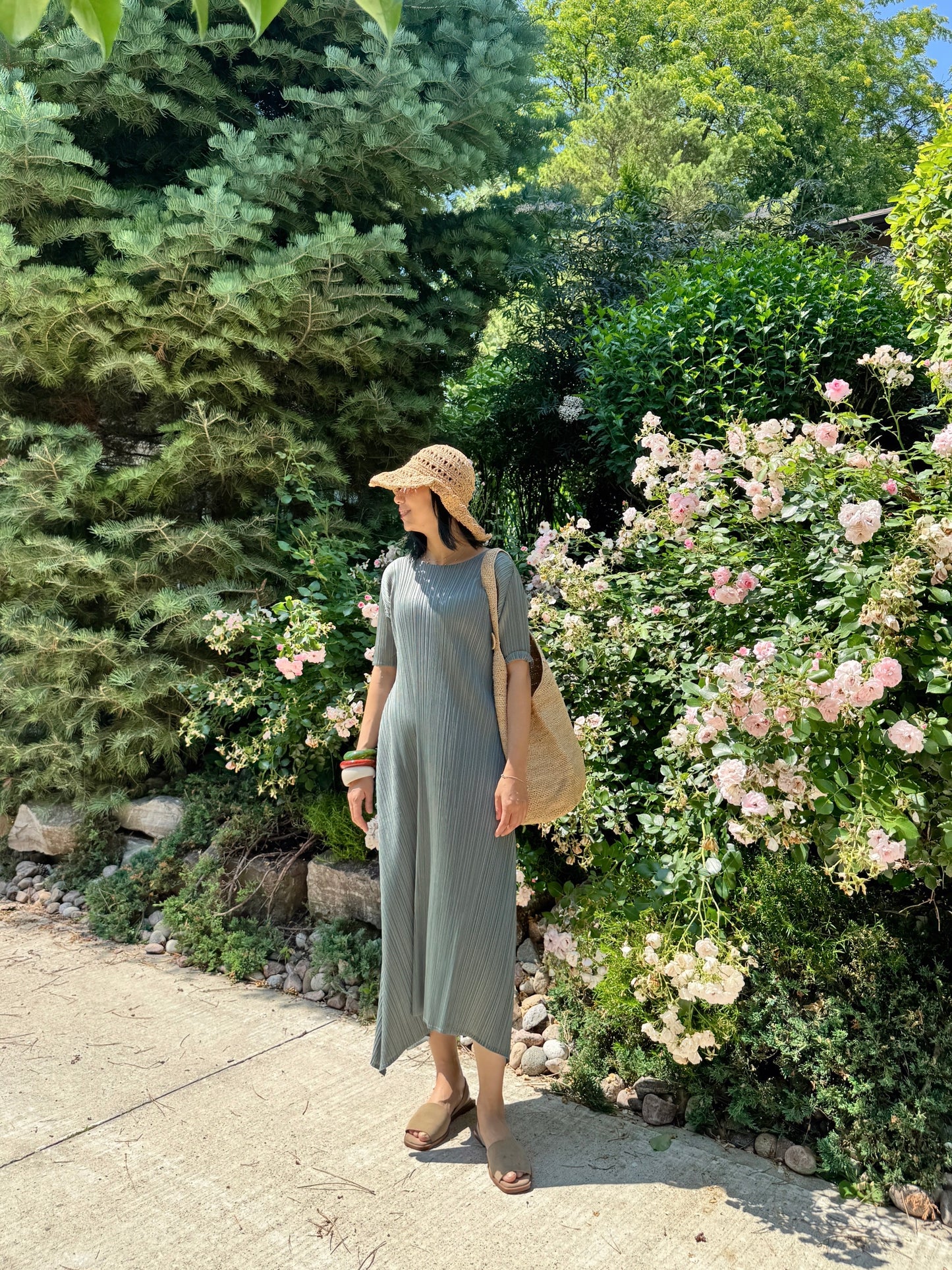 Pleats A-line Dress