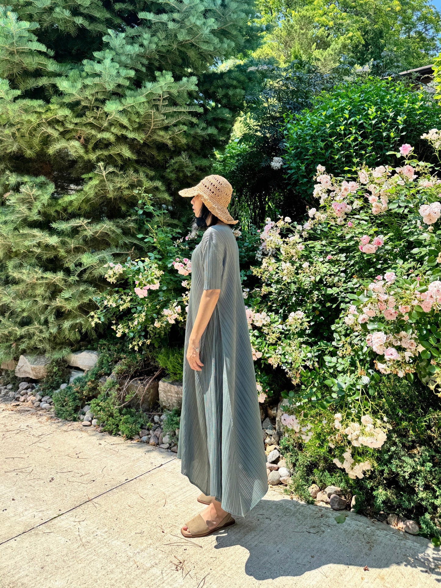 Pleats A-line Dress