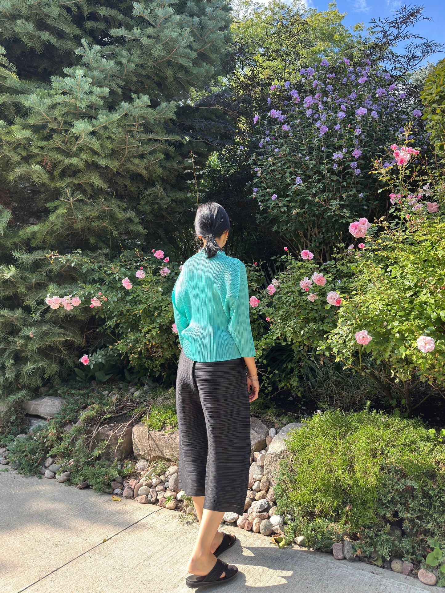 Pleated Dolman Top(camel, mint)