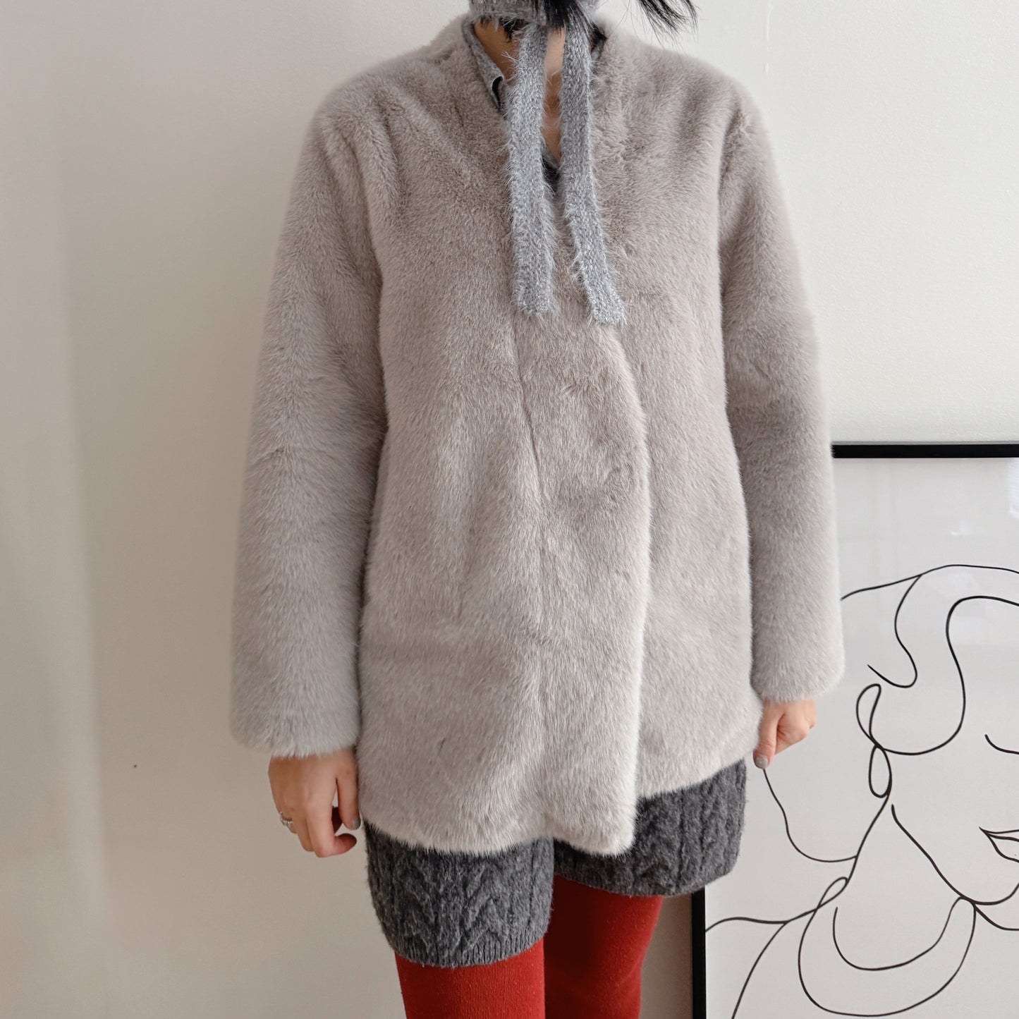 Eco fur coat