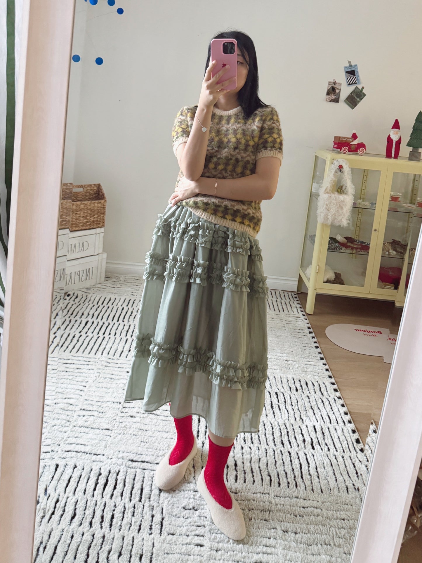 Jane dress         (ivory, mint)
