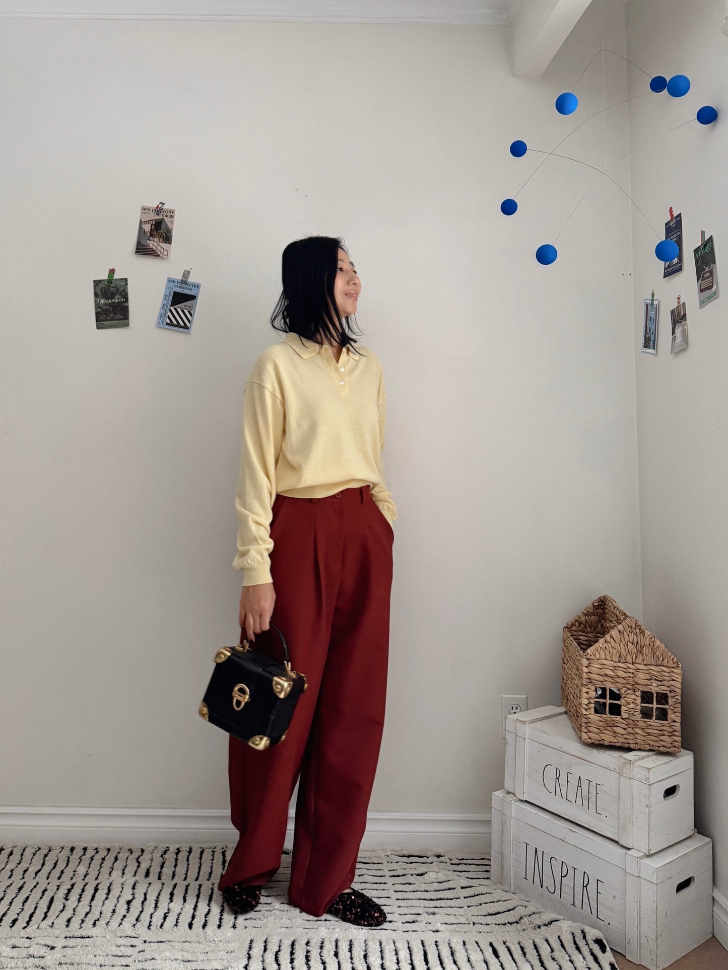 Italy collar knit (gray,yellow,pastel blue,blue)