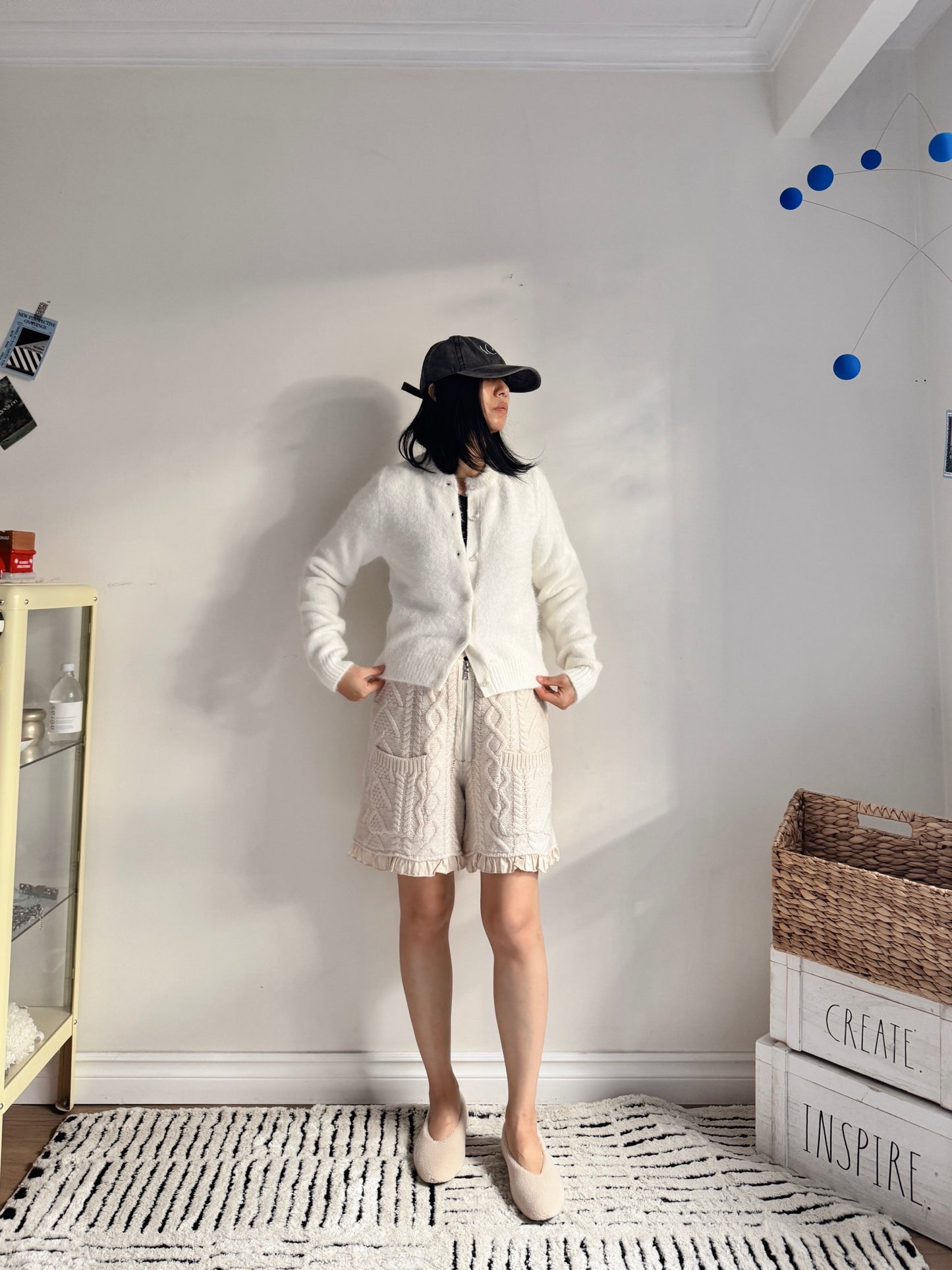 Candy Cardigan (ivory, blue)