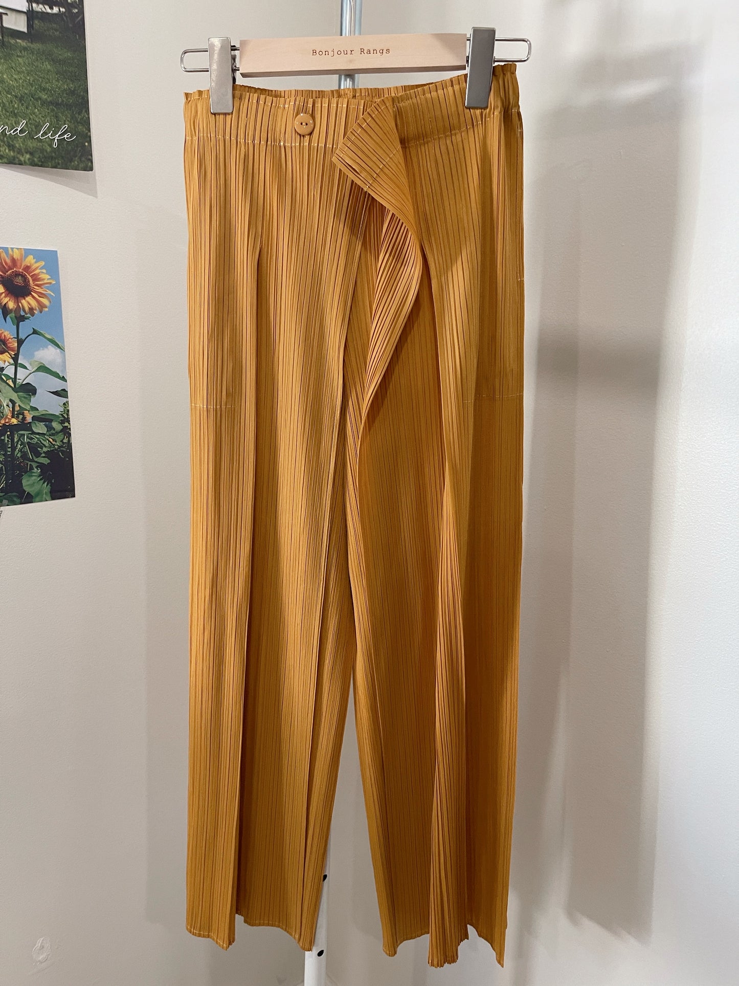 Button wrap pants (mustard, blue, ivory, black)