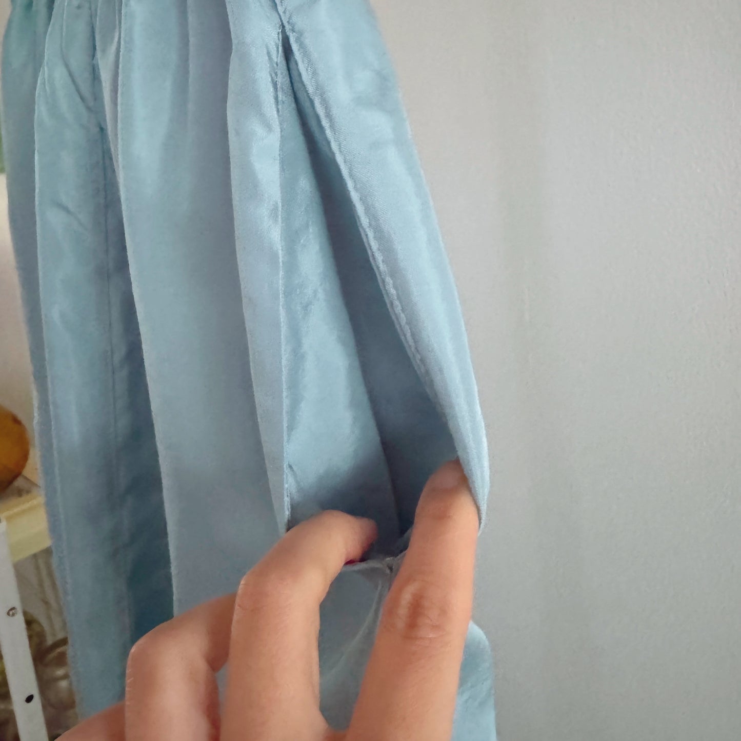 Satin lace skirt (pink, blue)