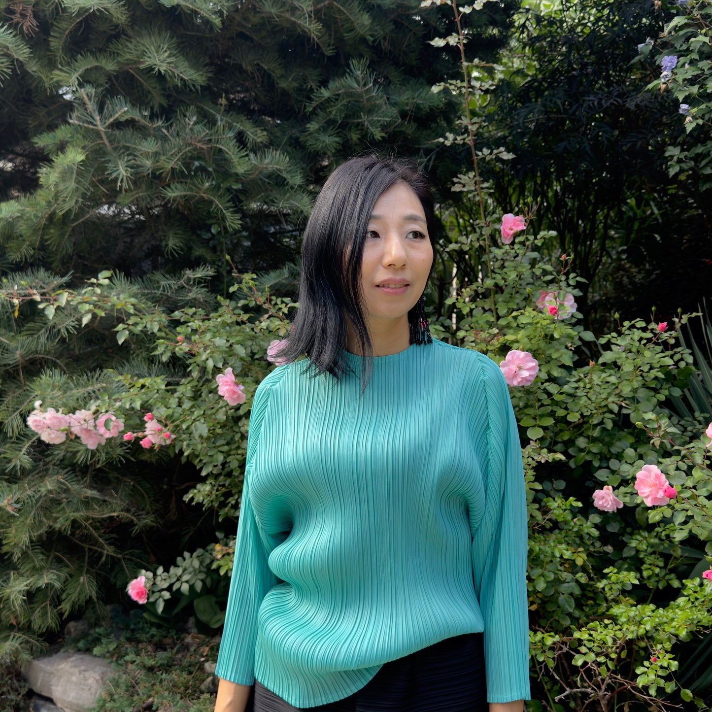 Pleated Dolman Top(camel, mint)
