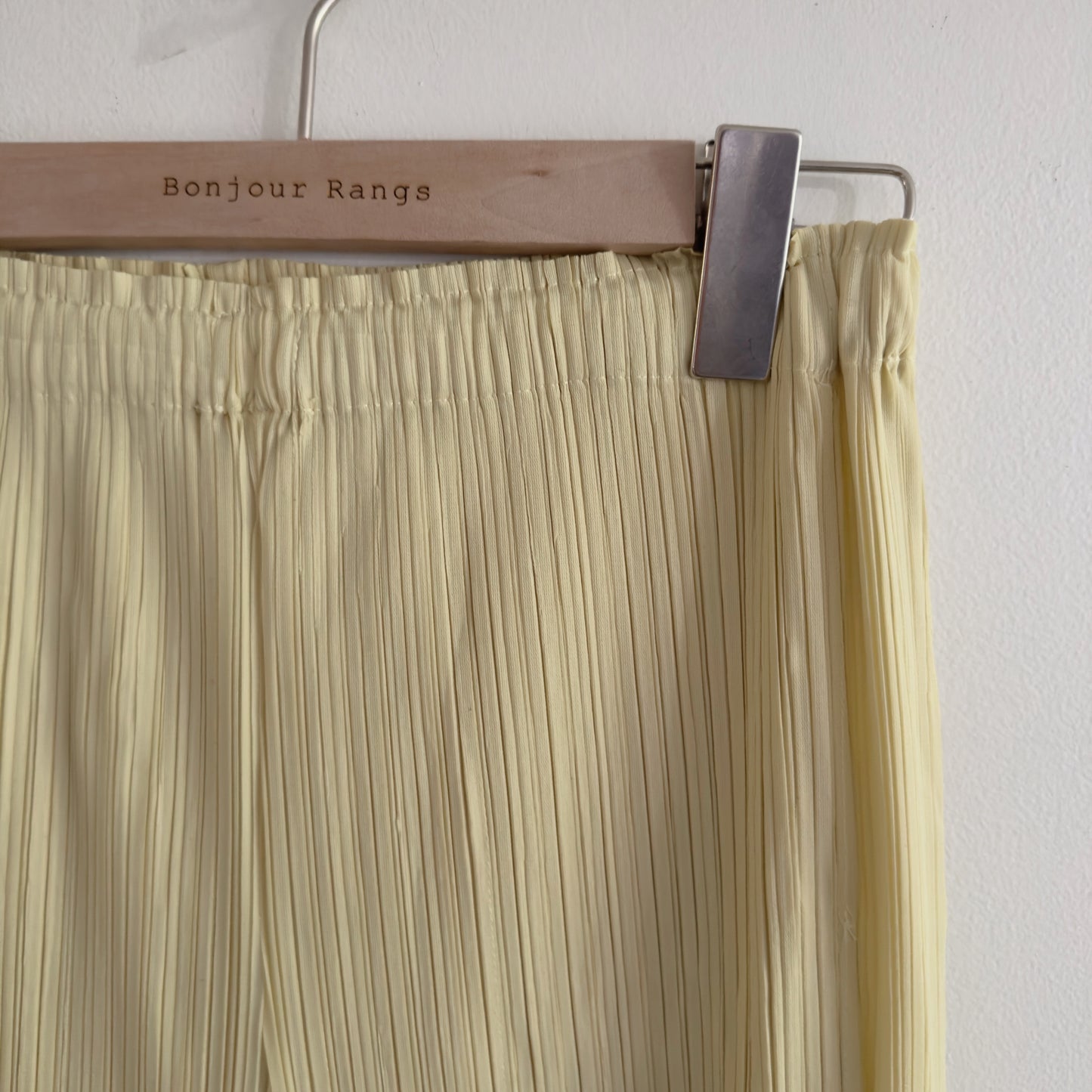 Pleated Double Wrap Pants (lemon,blue)