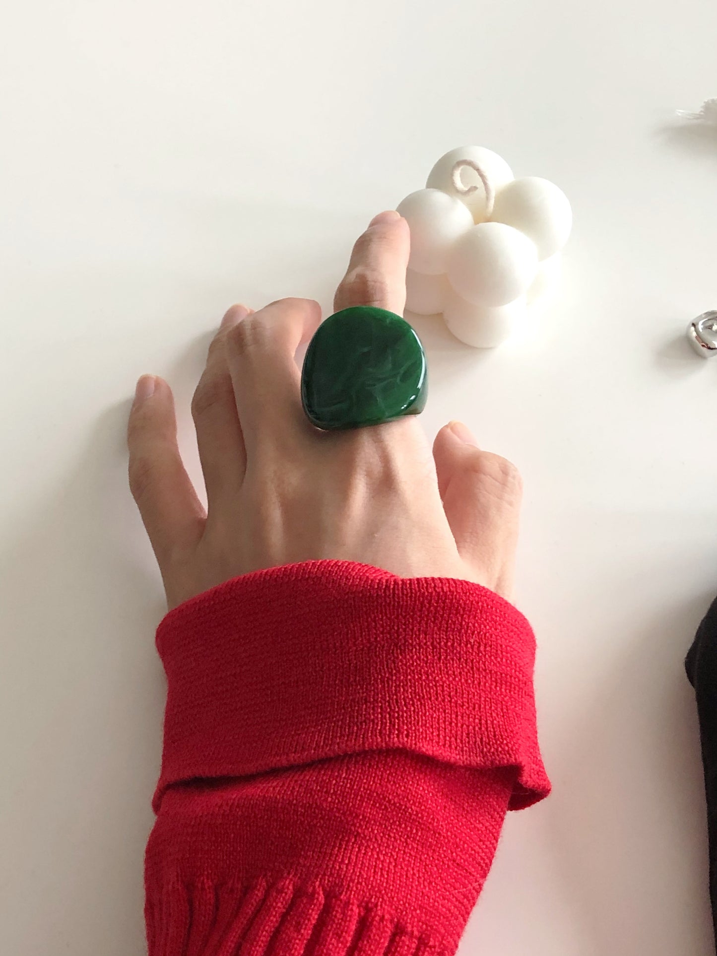 Bold Formica Ring (Green,Brown, Black)