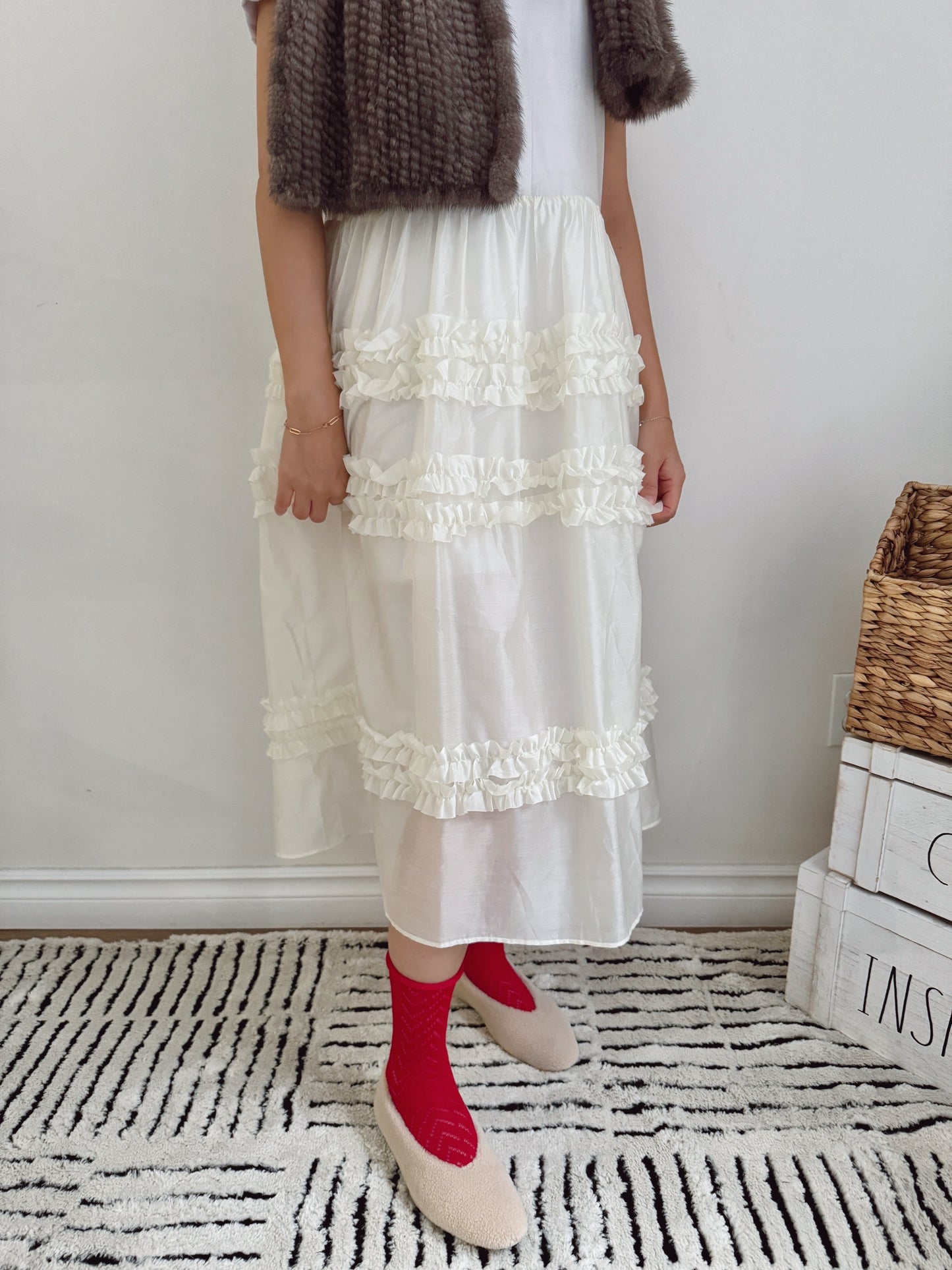 Jane dress         (ivory, mint)