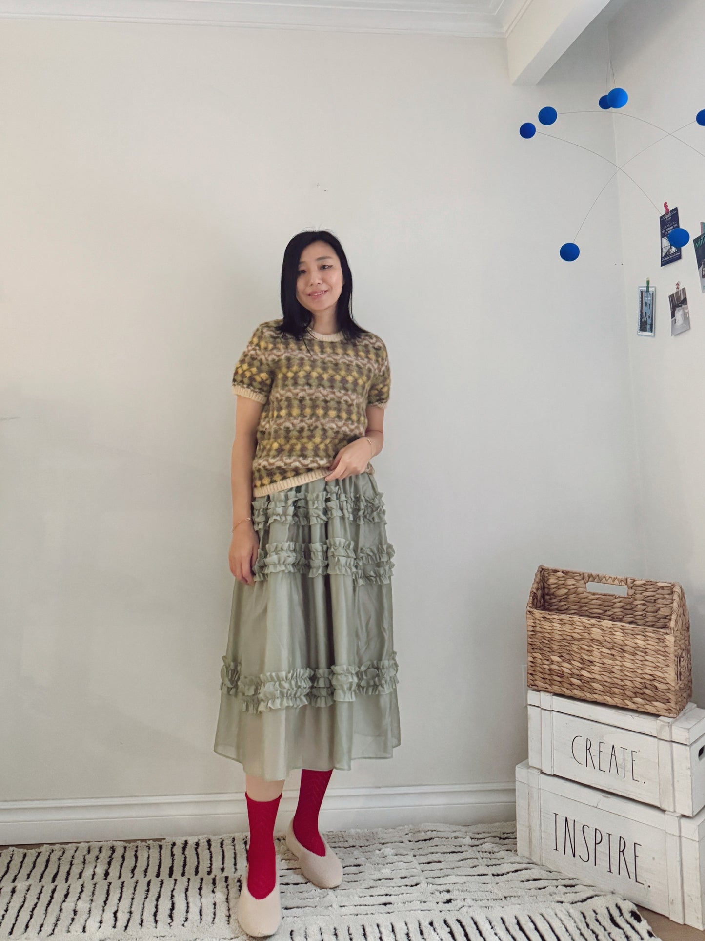 Jane dress         (ivory, mint)