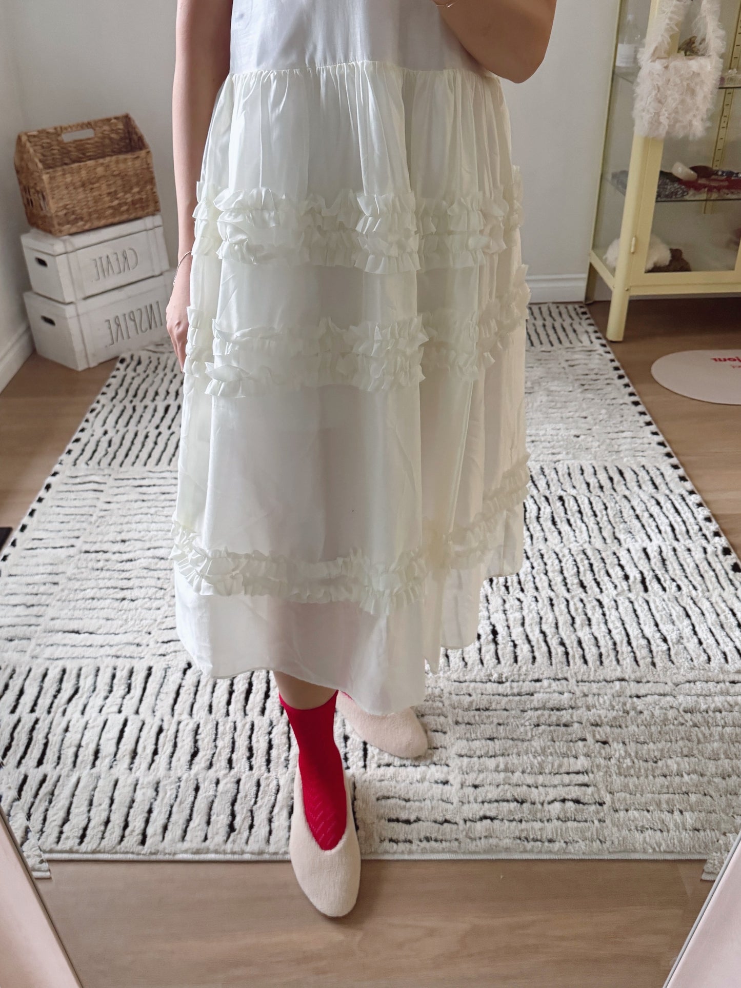 Jane dress         (ivory, mint)