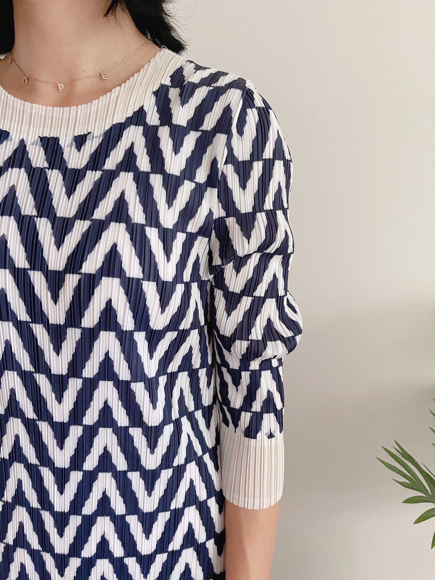 Zigzag print dress