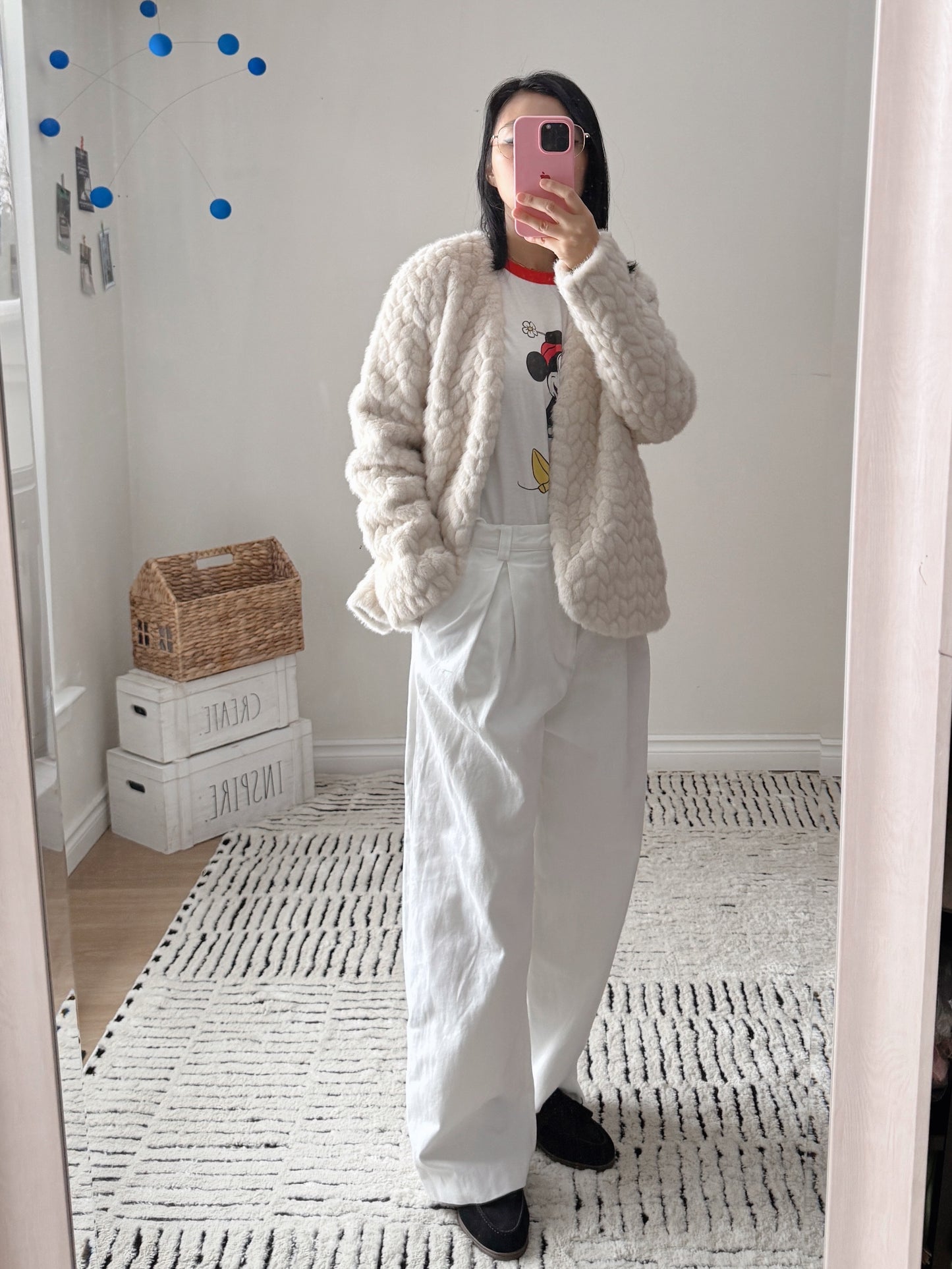 Misty mood faux fur jacket ( ivory, gray, brown)