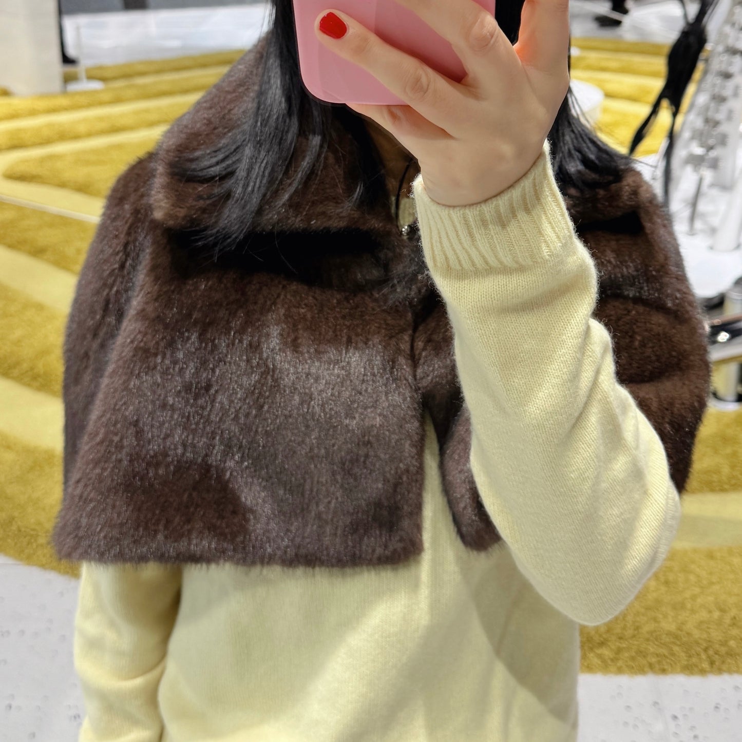 Fur Cape (gray, brown )
