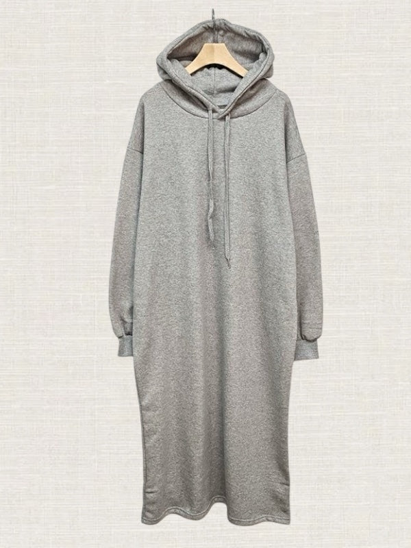 Hoodie long dress (gray,oatmeal, black)