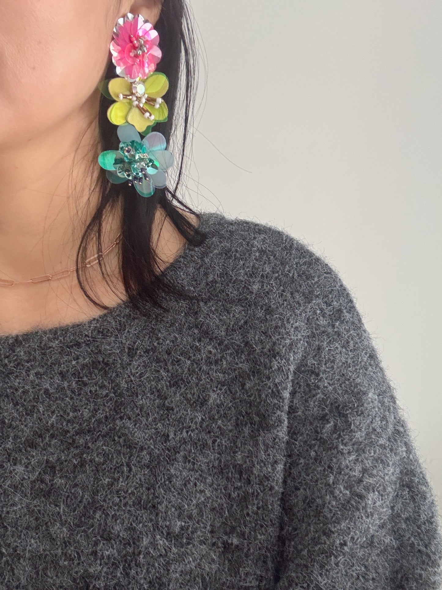 Button Knit Two Piece Sets(brown, grey)