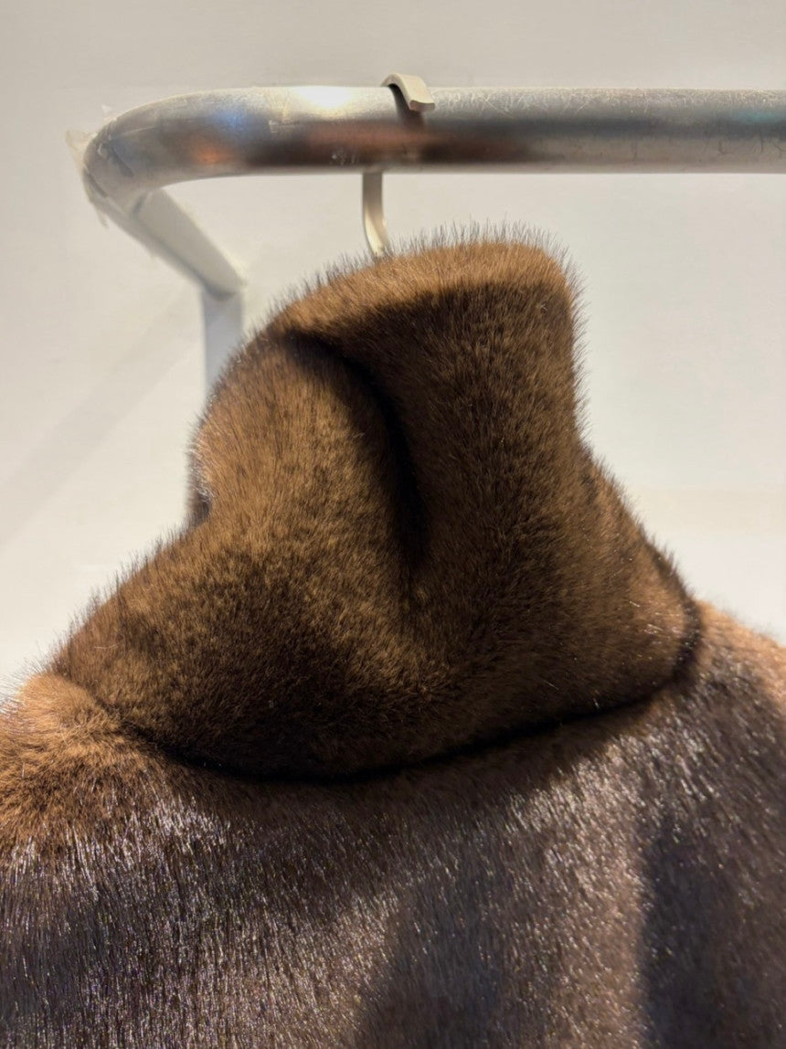 Fur Cape (gray, brown )