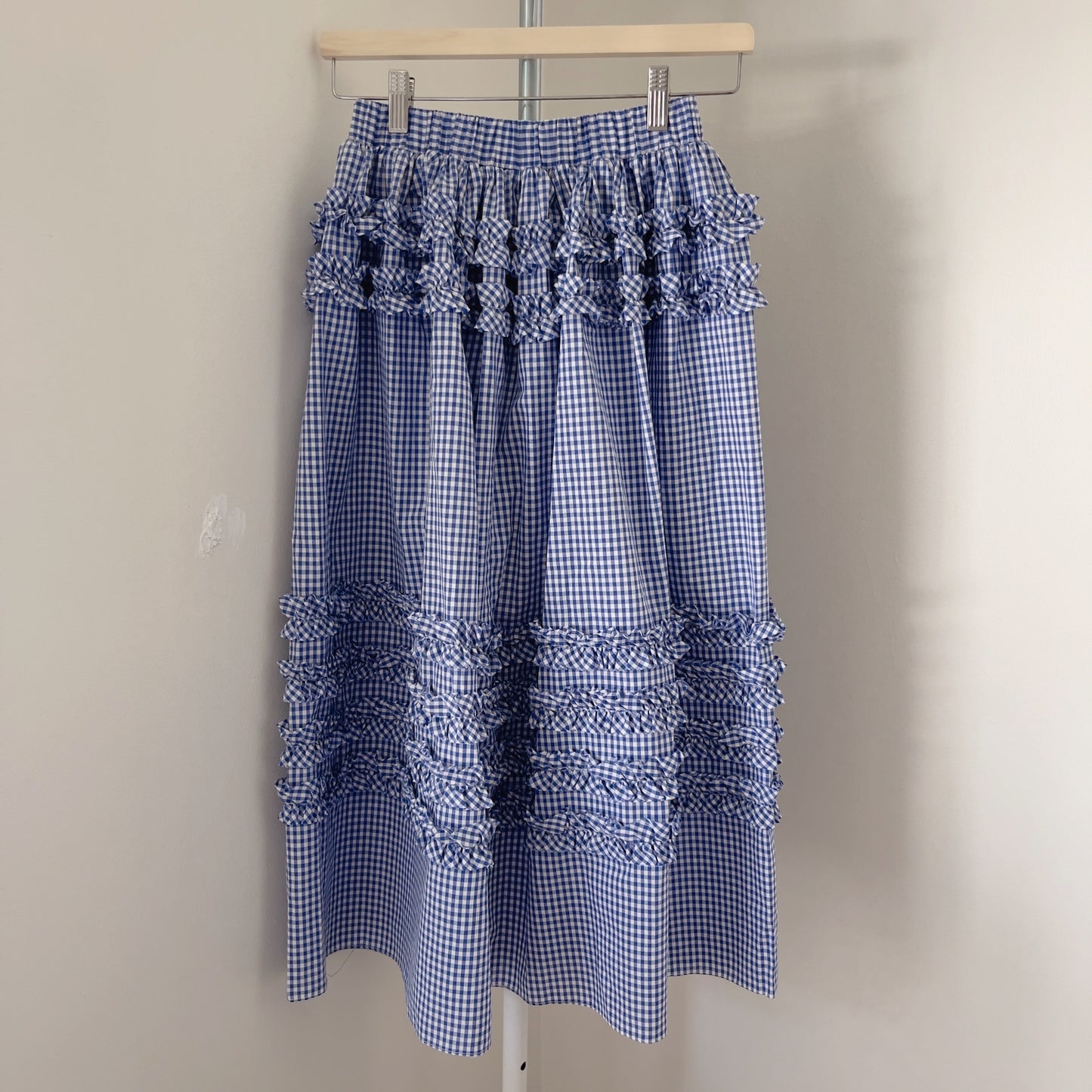 Ruffle skirt (blue,white)