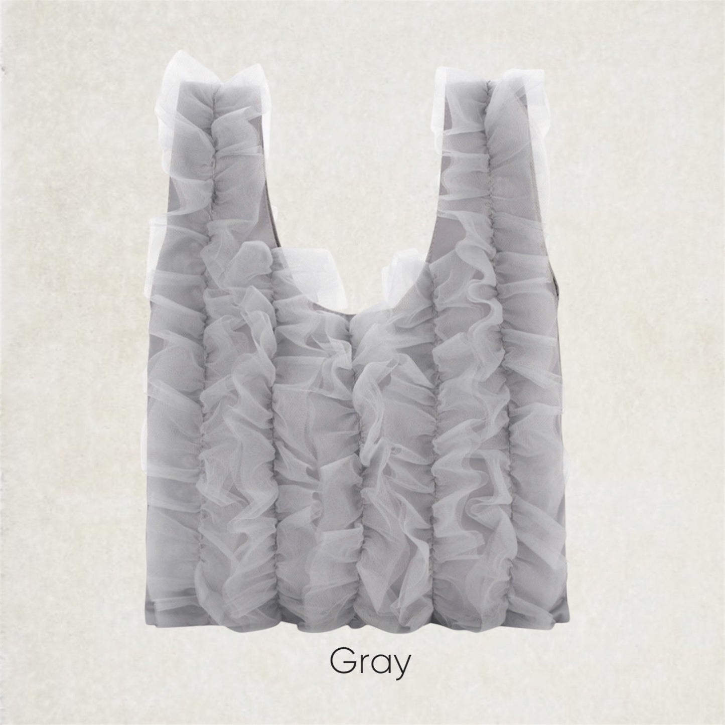 lace tote bag  (ivory,gray,black)