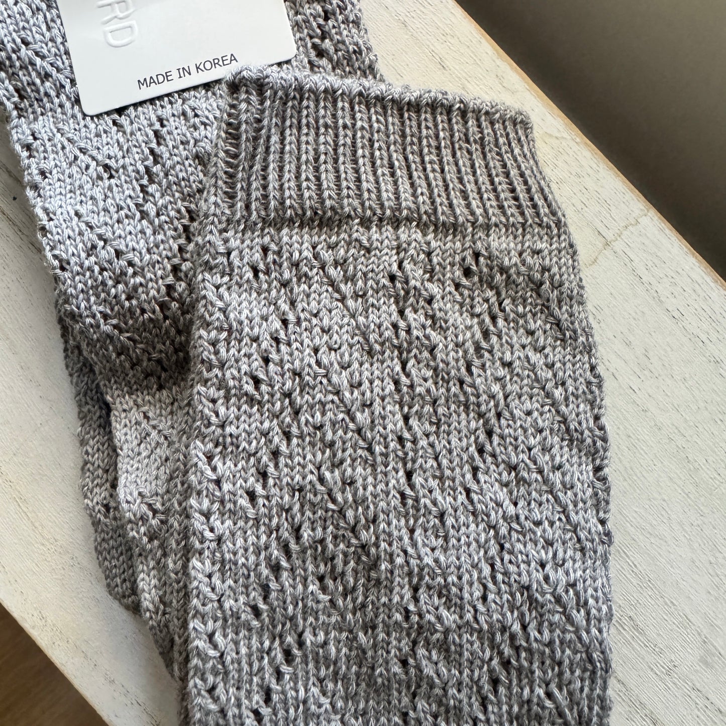 crochet knee socks ( black , gray, charcoal )