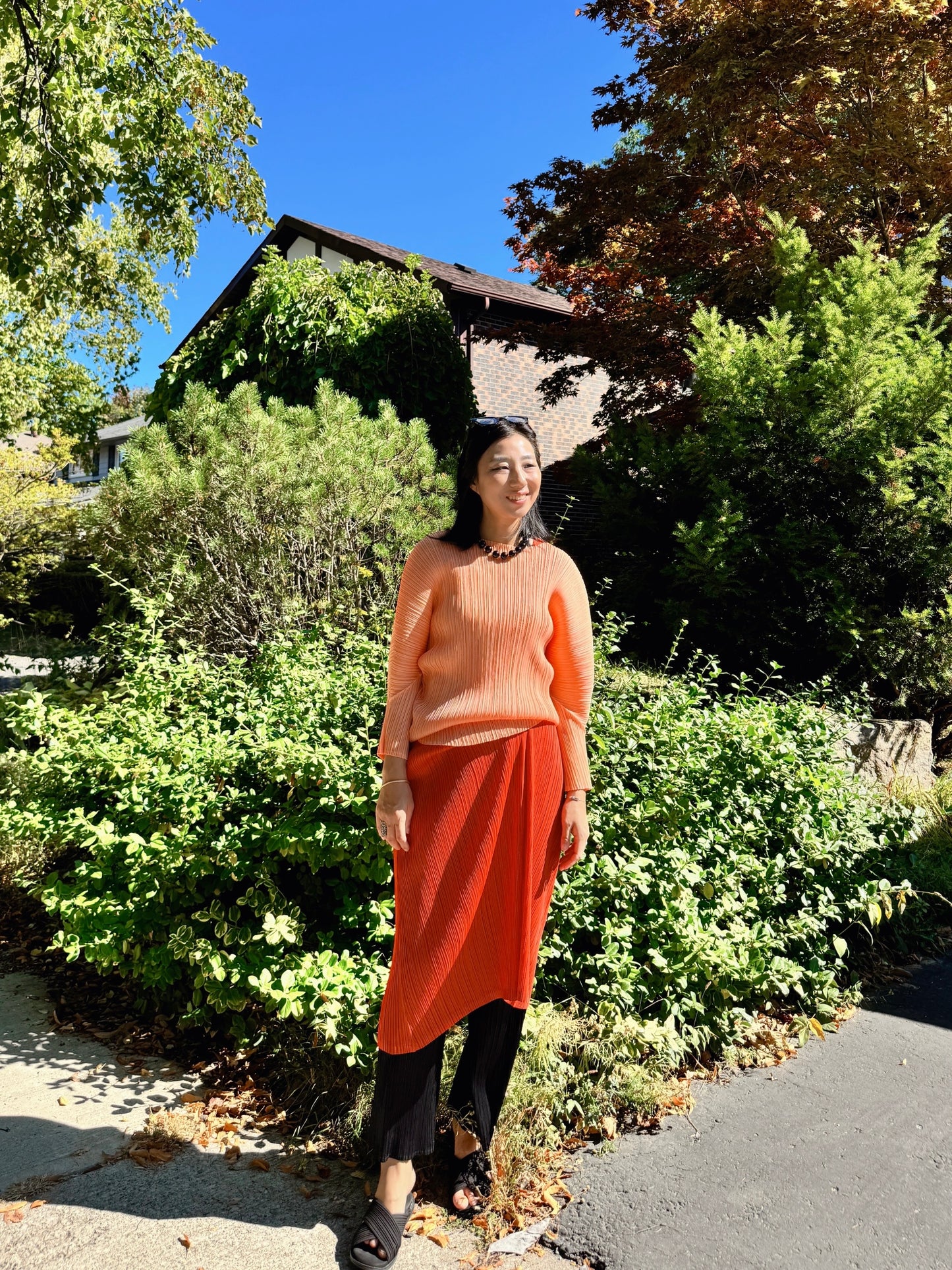 ballon sleeve top(orange, lemon, black)