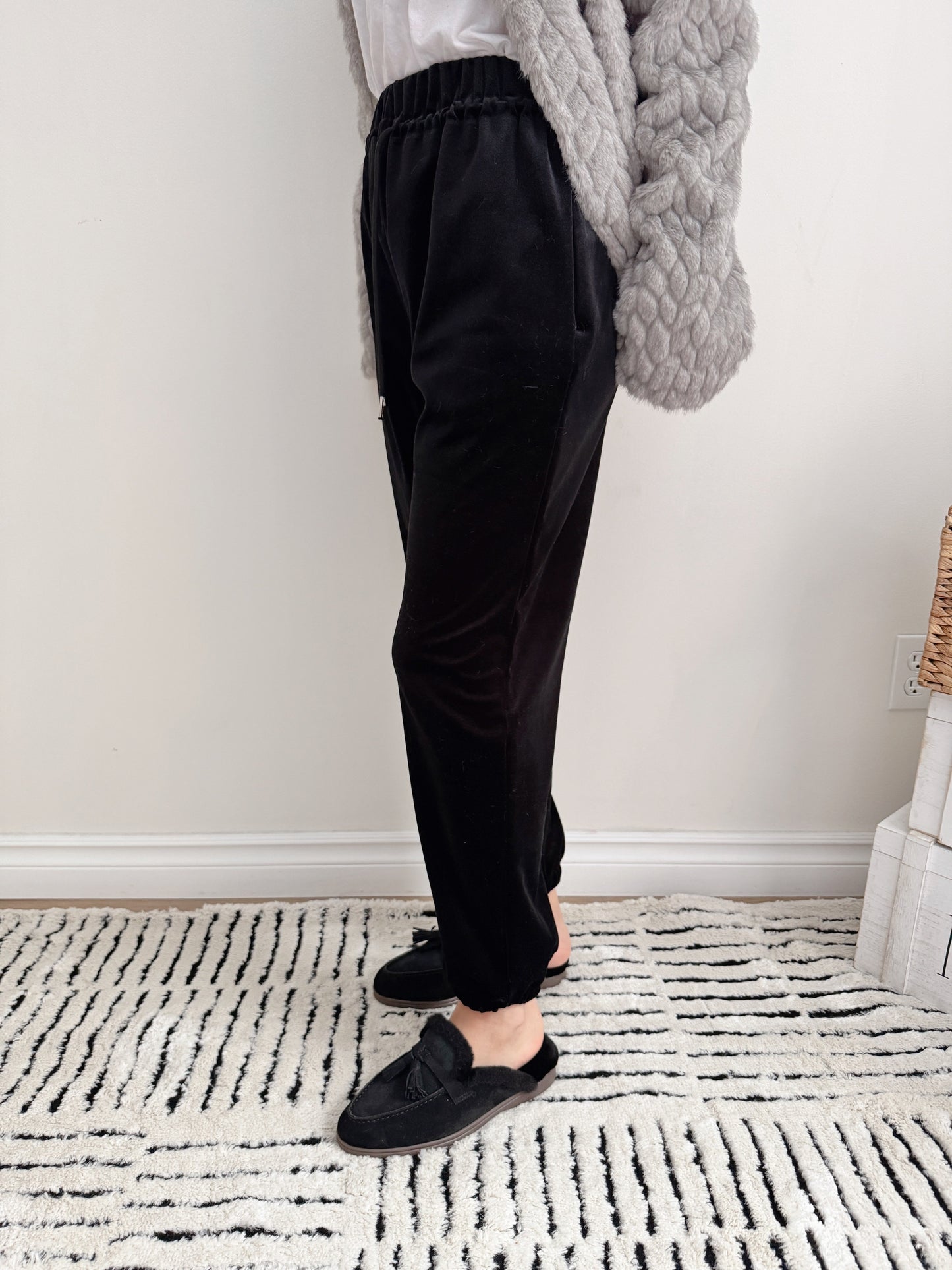 Velvet jogger pants