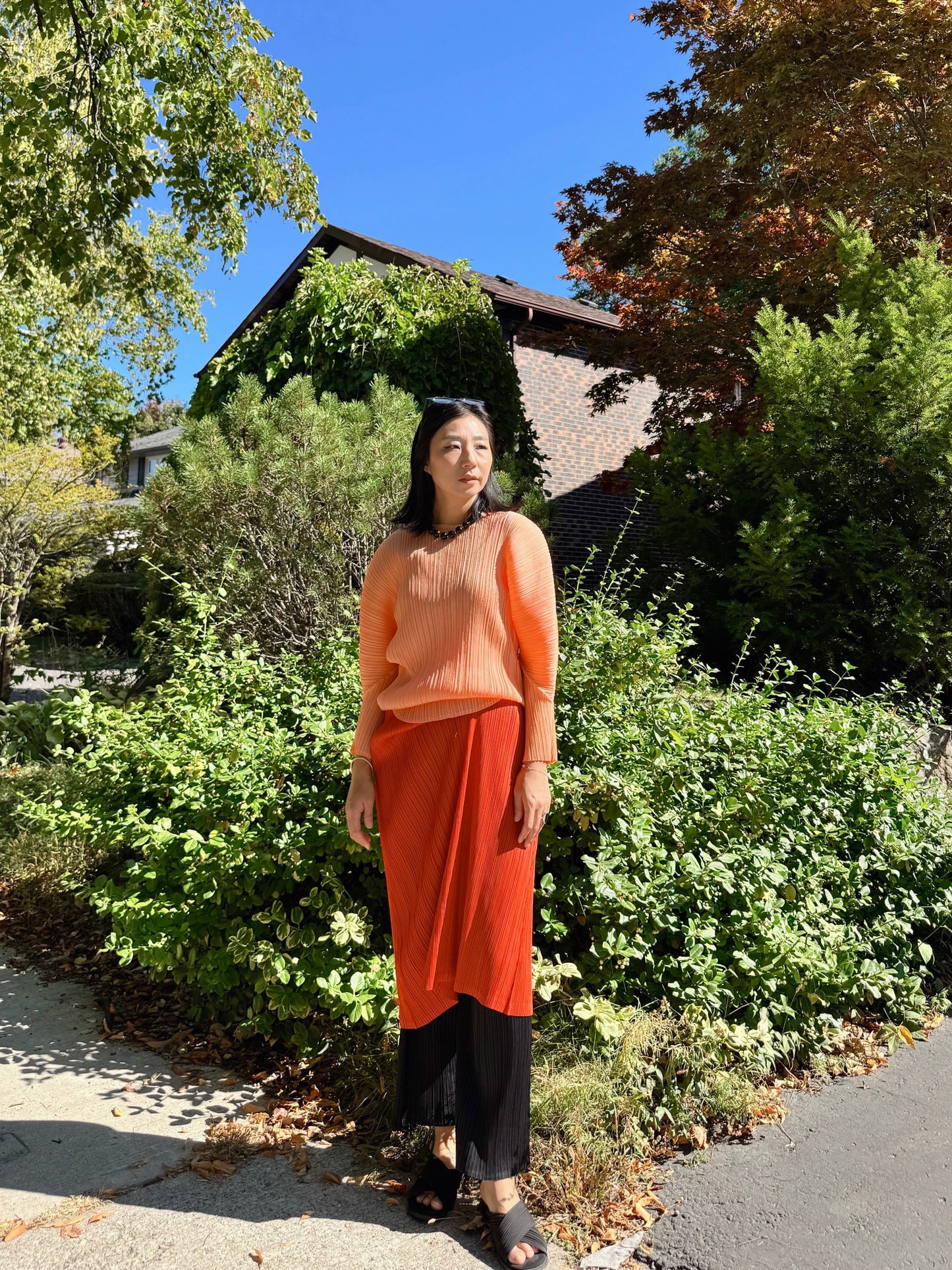 ballon sleeve top(orange, lemon, black)