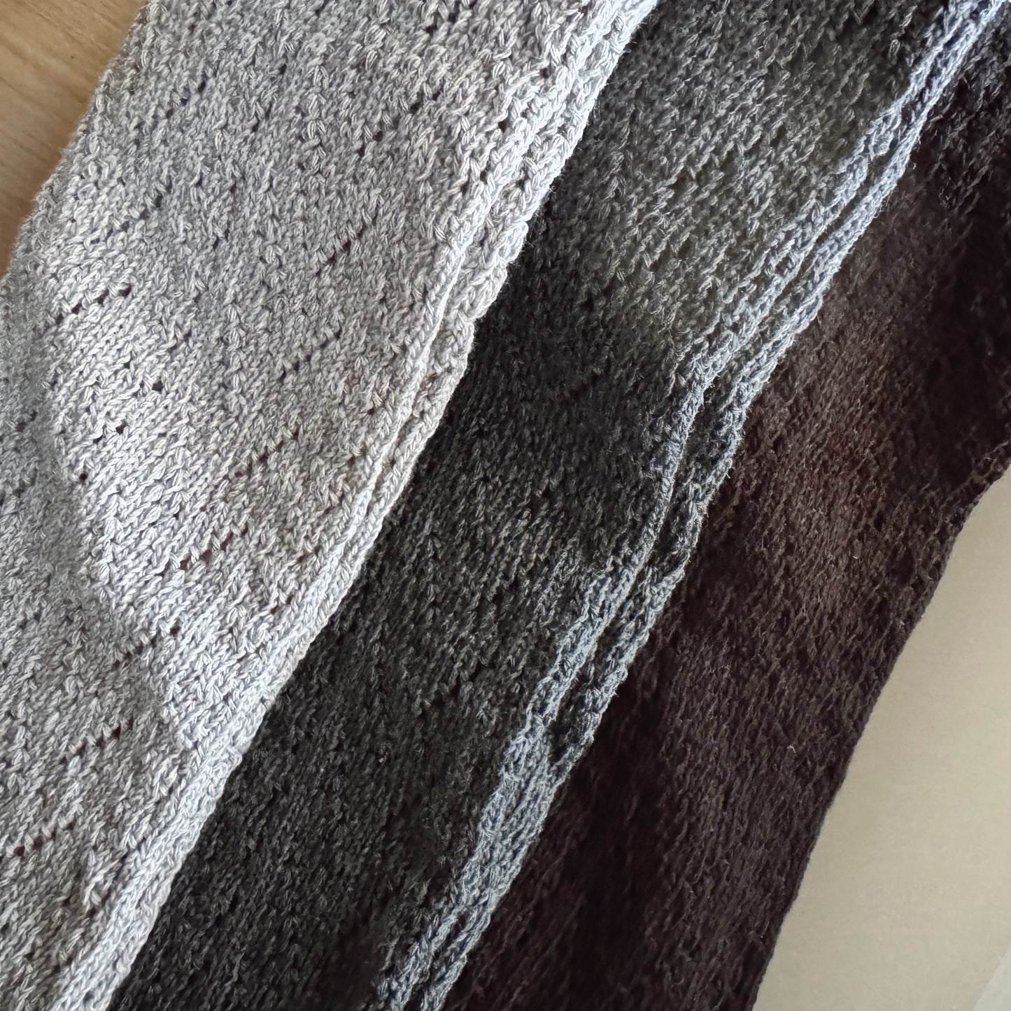 crochet knee socks ( black , gray, charcoal )