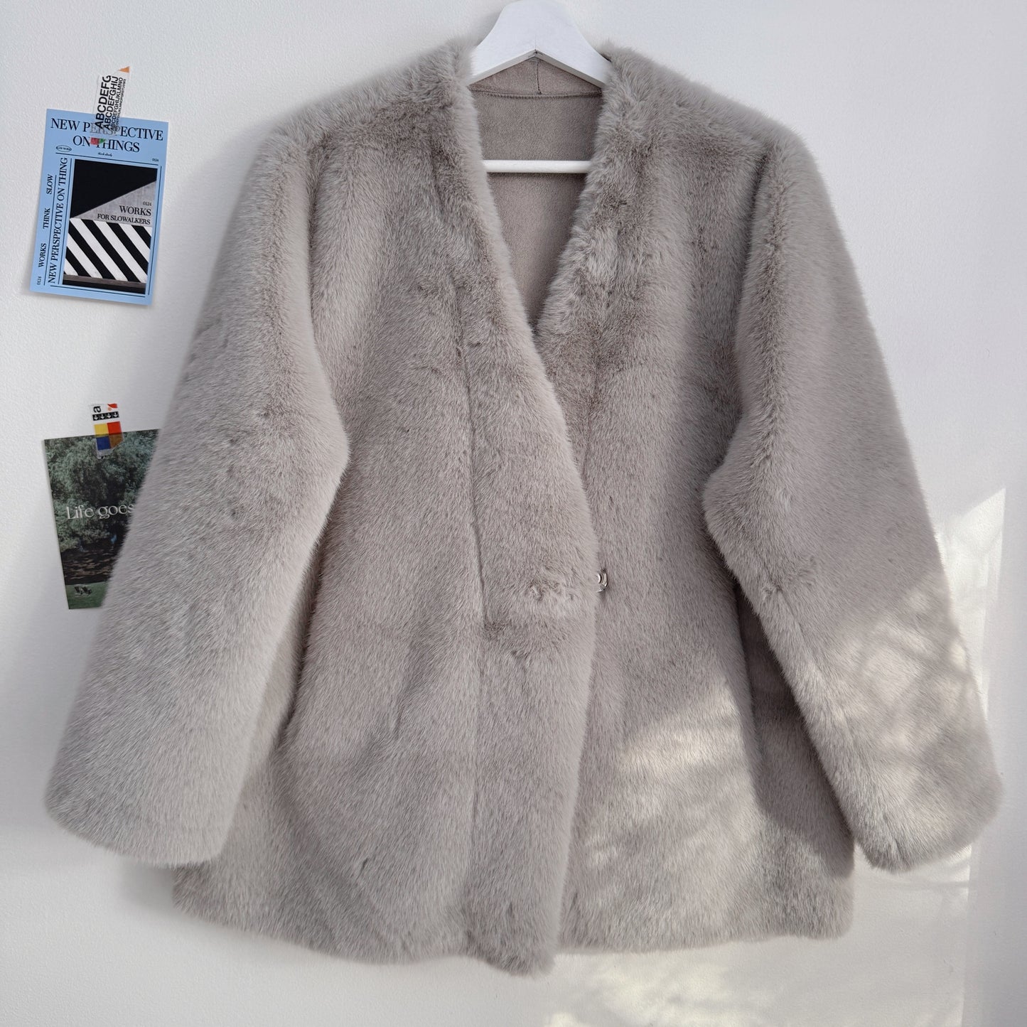 Eco fur coat