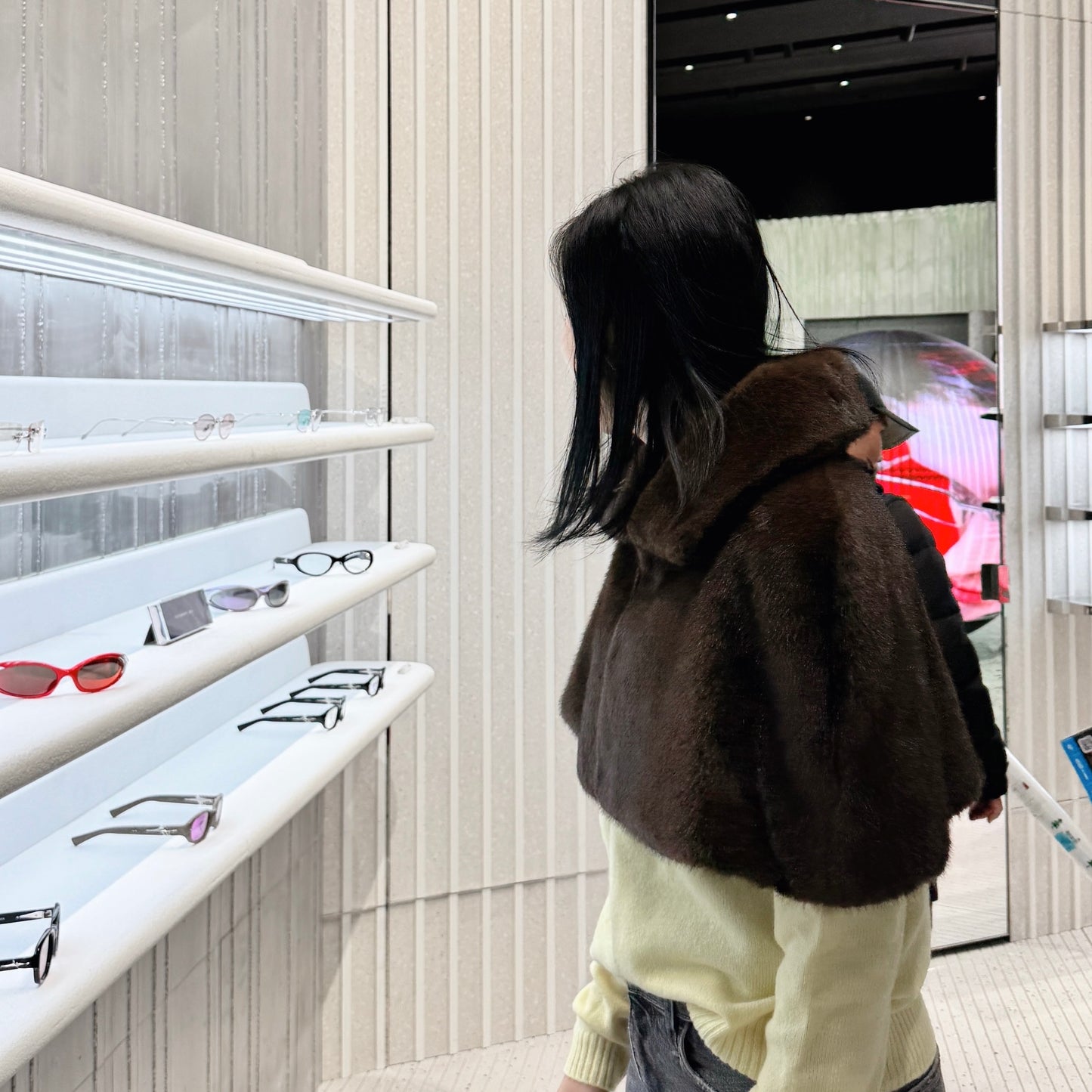 Fur Cape (gray, brown )