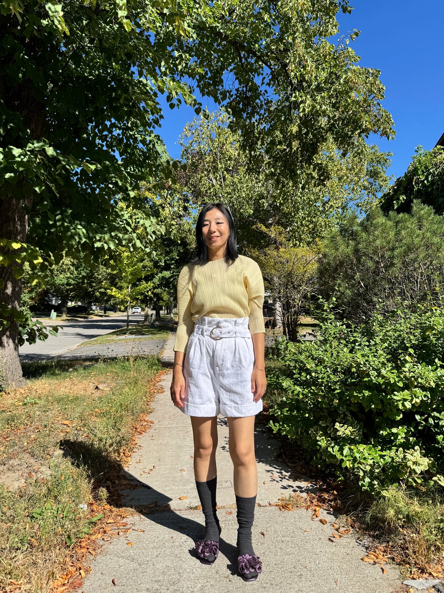ballon sleeve top(orange, lemon, black)