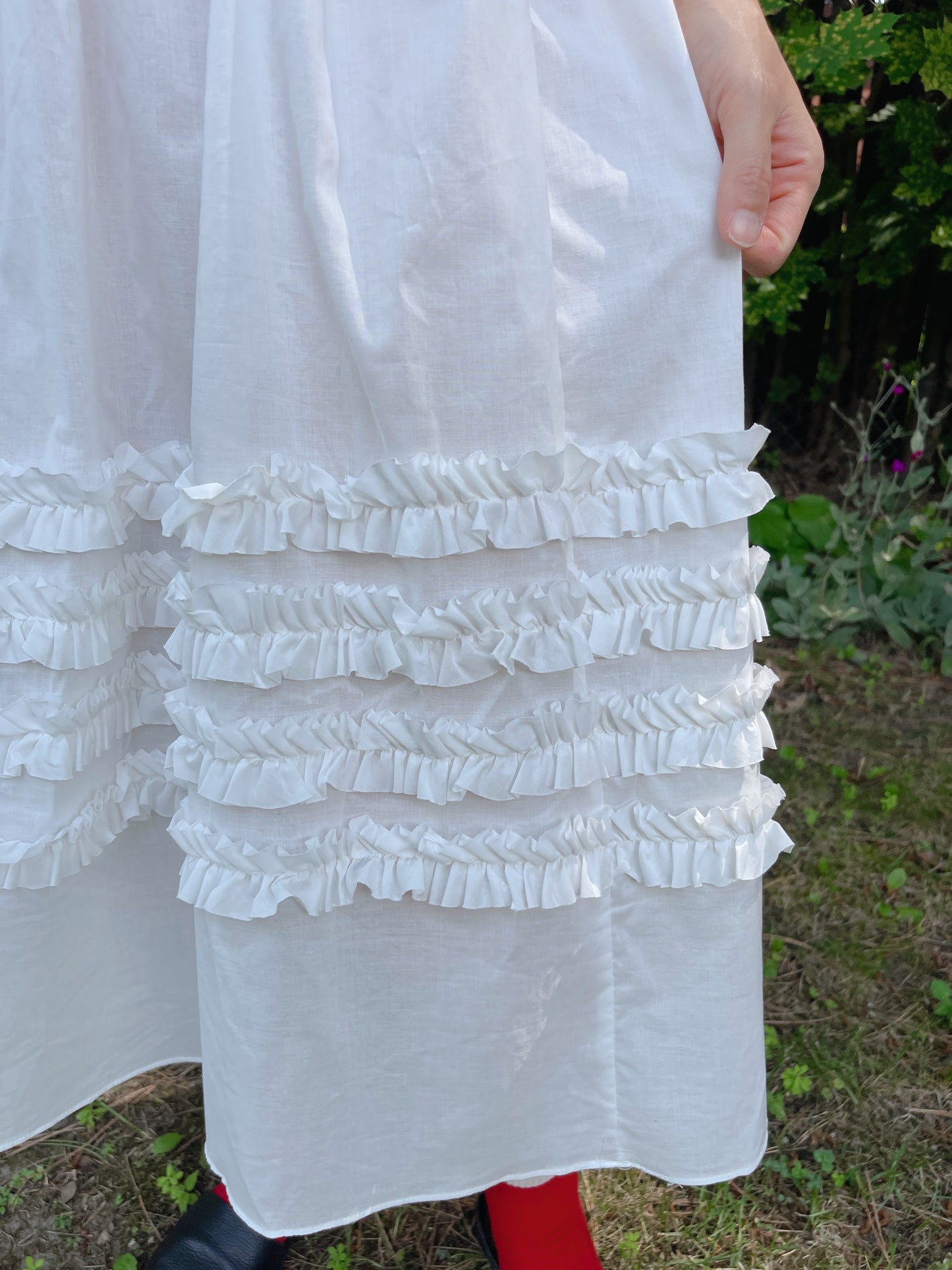 Ruffle skirt (blue,white)