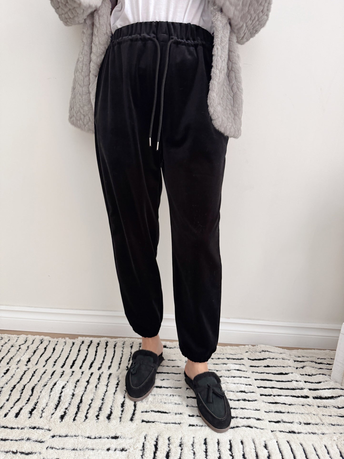Velvet jogger pants