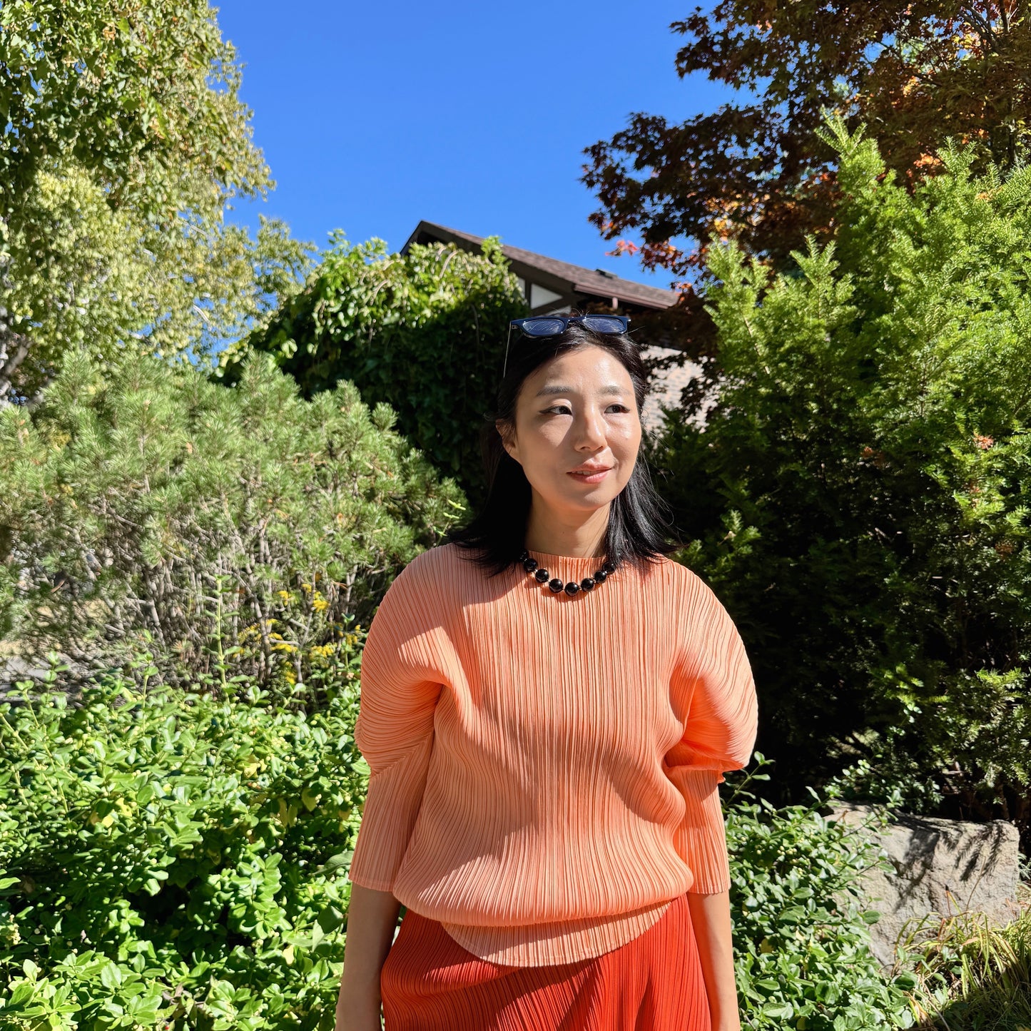 ballon sleeve top(orange, lemon, black)