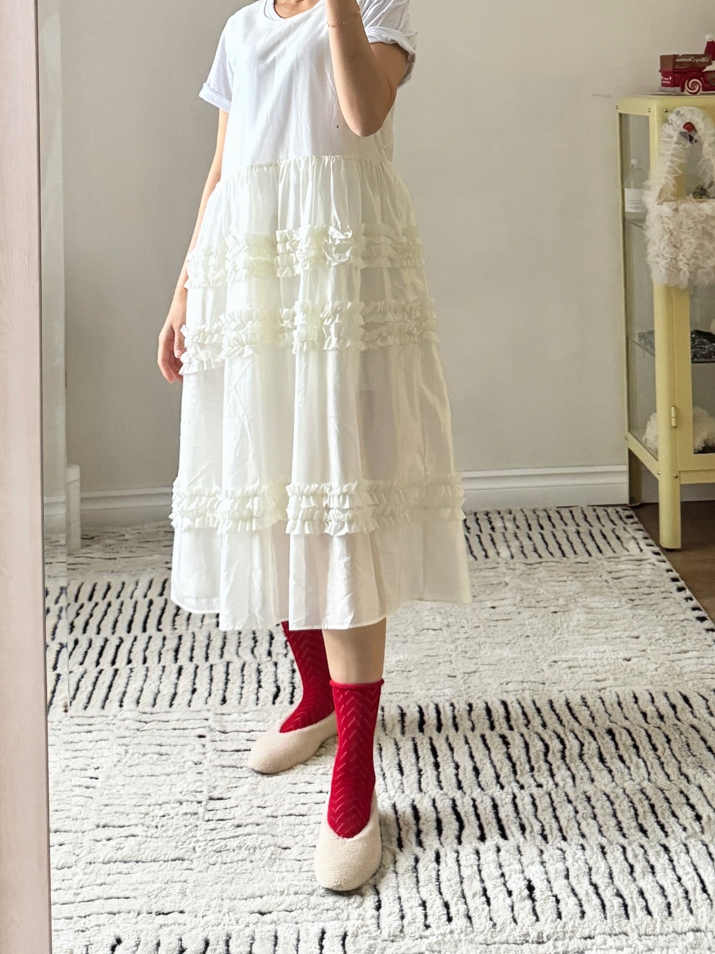 Jane dress         (ivory, mint)
