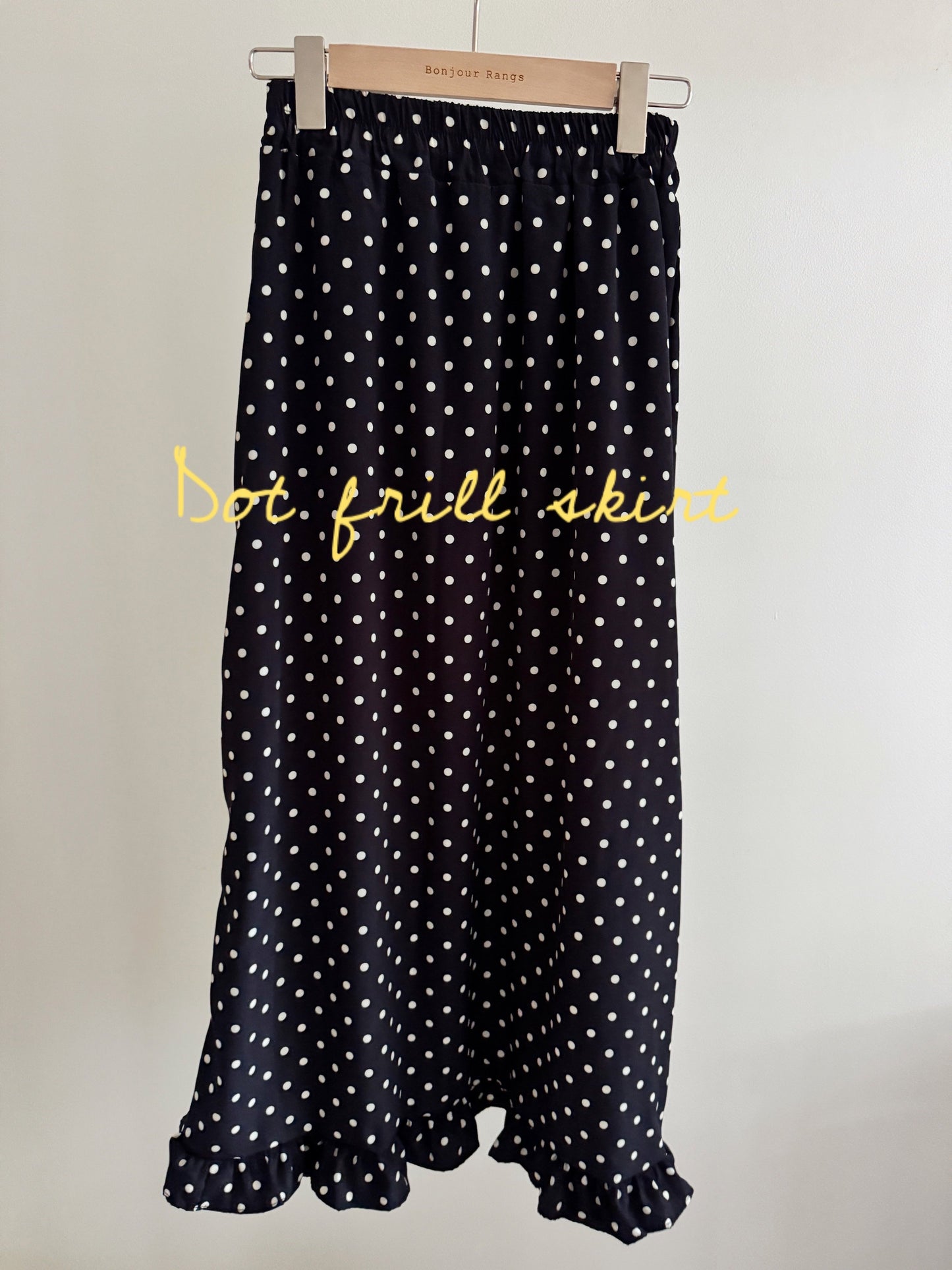 Dot frill skirt