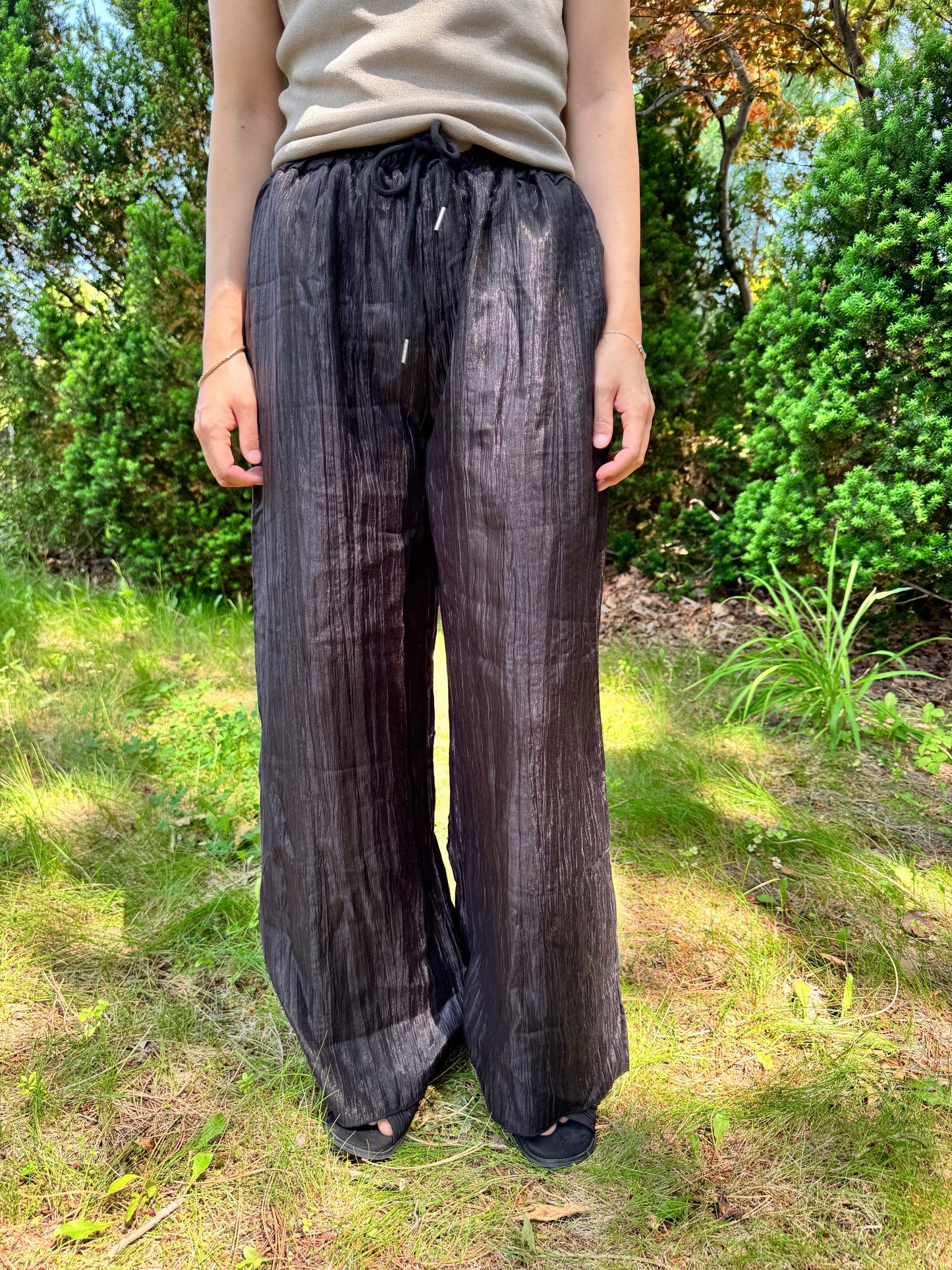 Wrinkle Pants (ivory, gray, black)