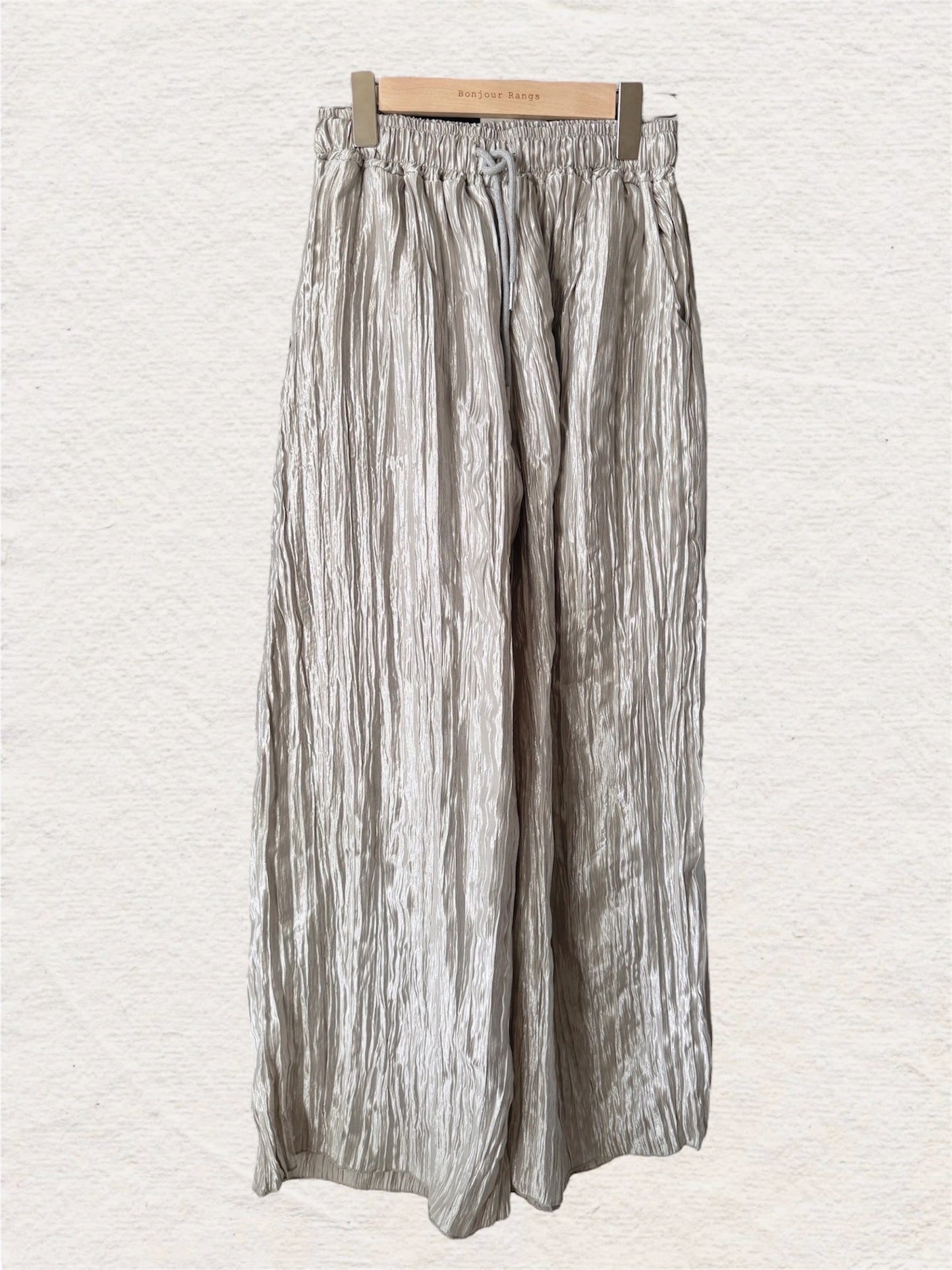 Wrinkle Pants (ivory, gray, black)