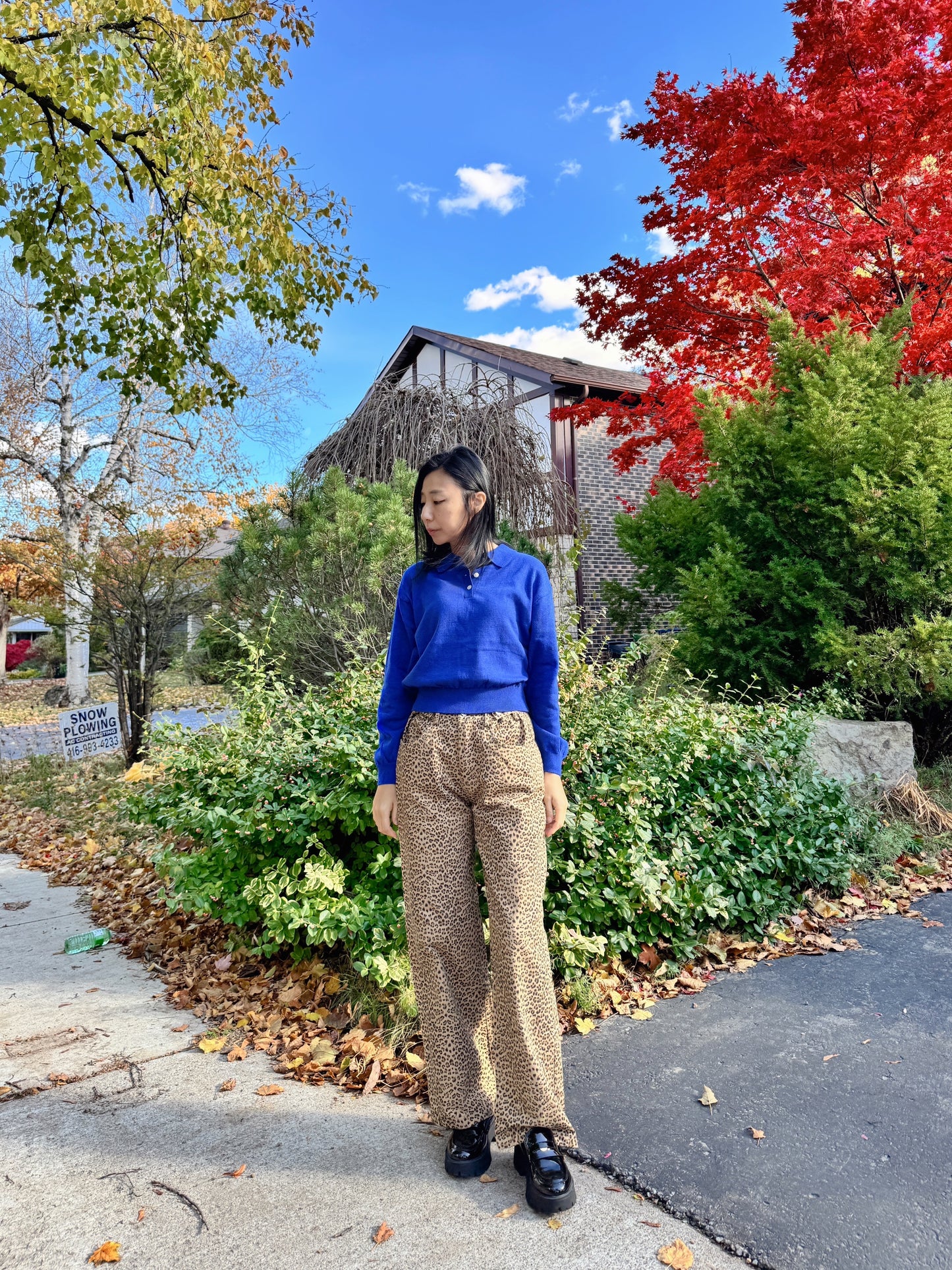 Italy collar knit (gray,yellow,pastel blue,blue)