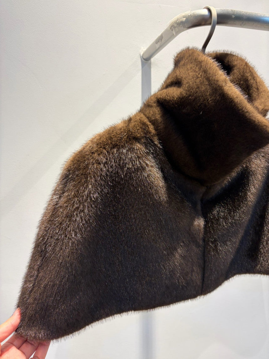 Fur Cape (gray, brown )
