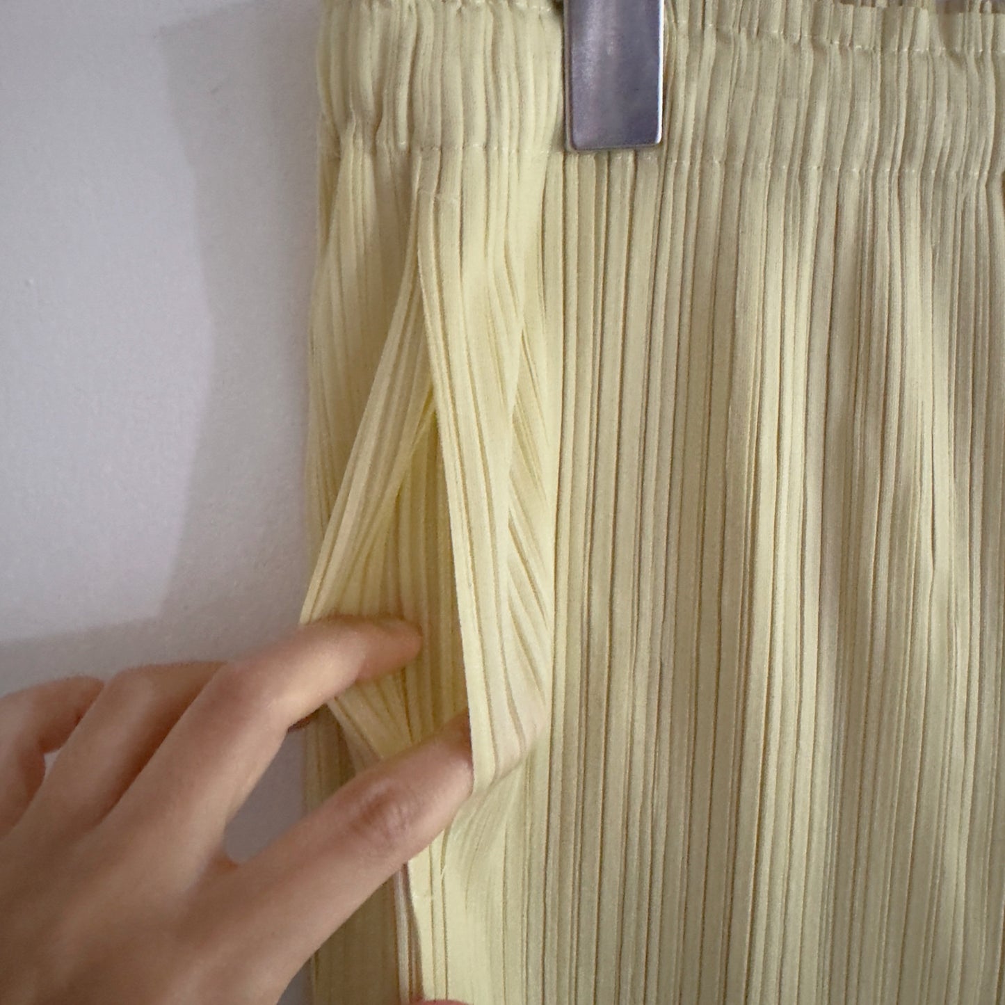 Pleated Double Wrap Pants (lemon,blue)