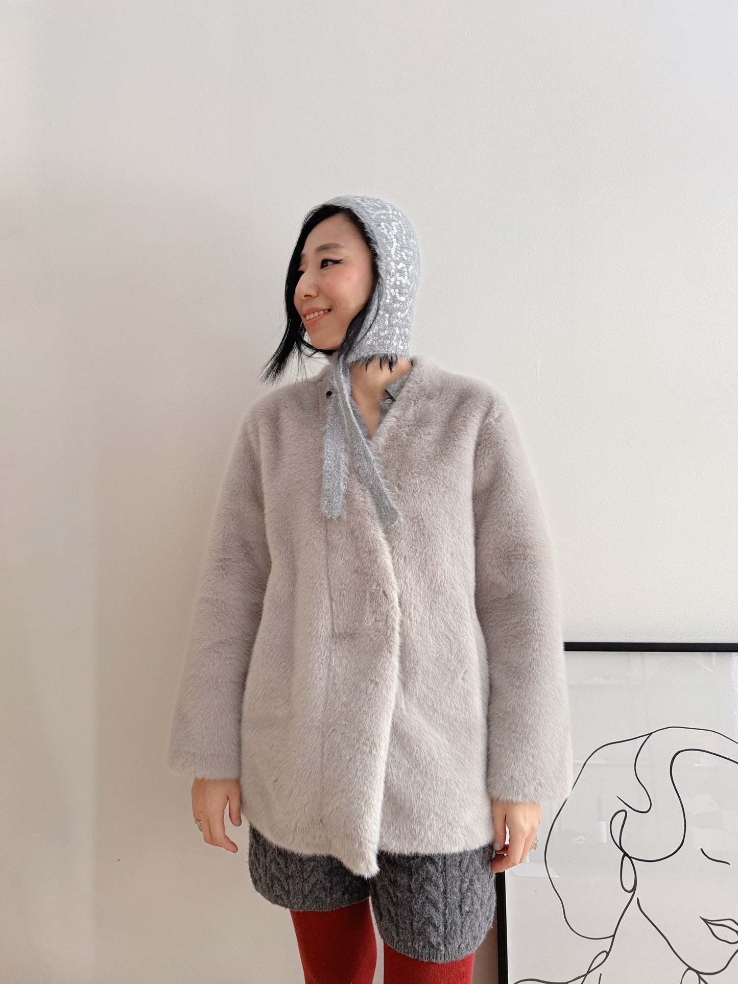 Eco fur coat