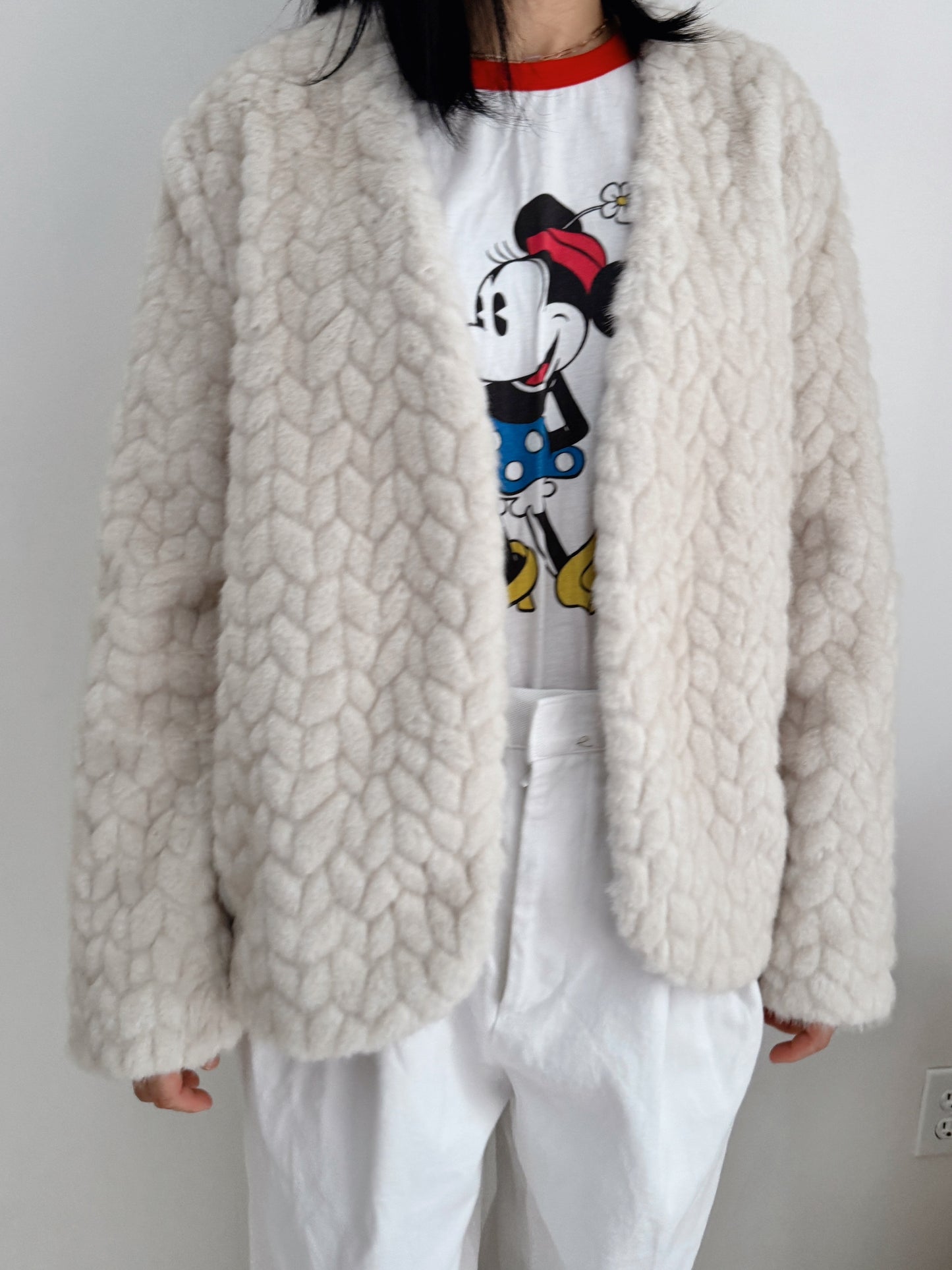 Misty mood faux fur jacket ( ivory, gray, brown)