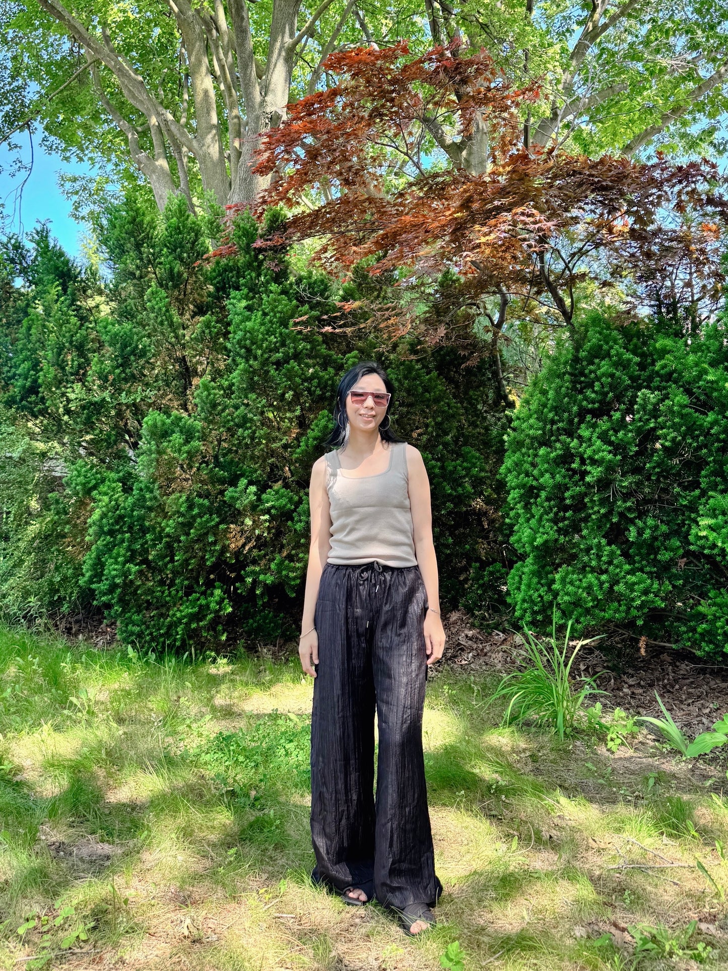 Wrinkle Pants (ivory, gray, black)