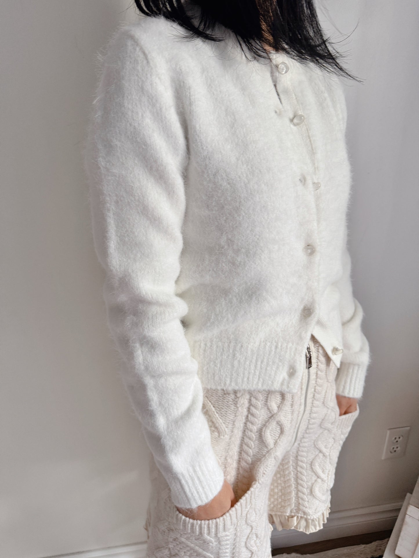 Candy Cardigan (ivory, blue)