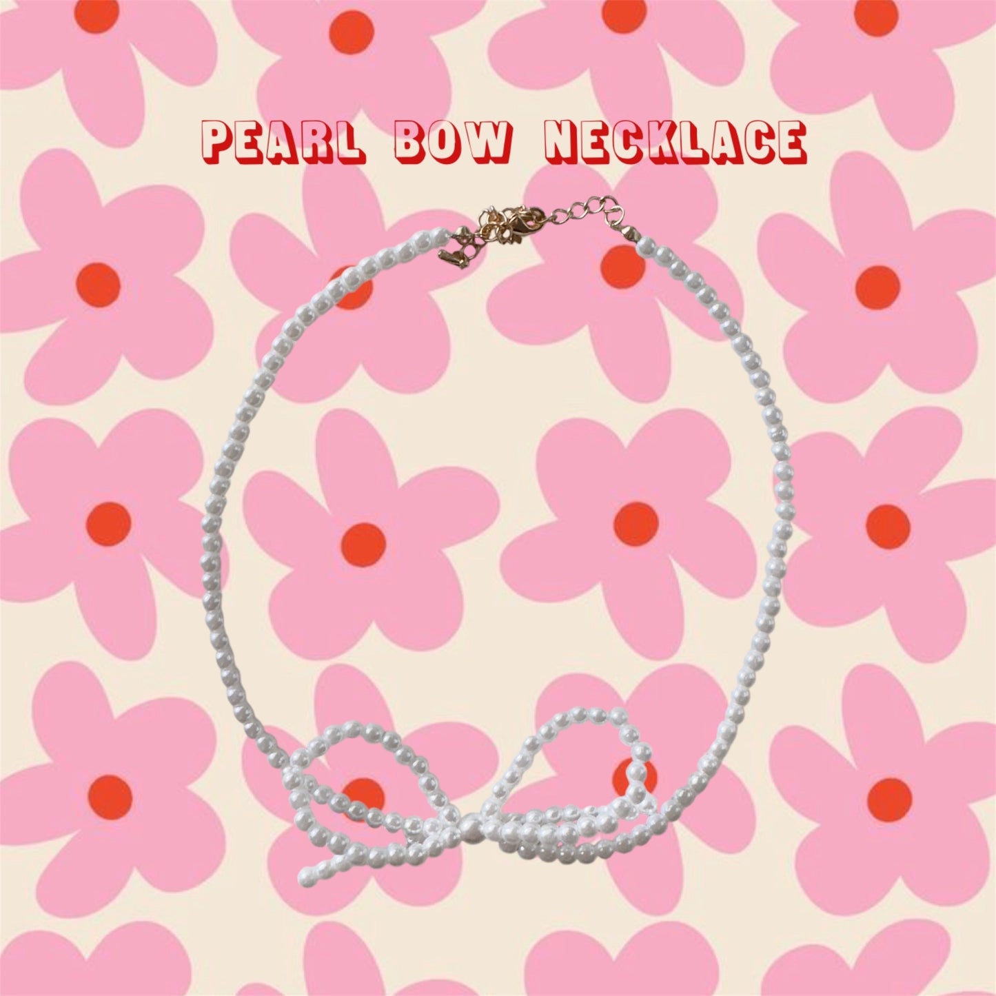 pearl bow necklace (limited)