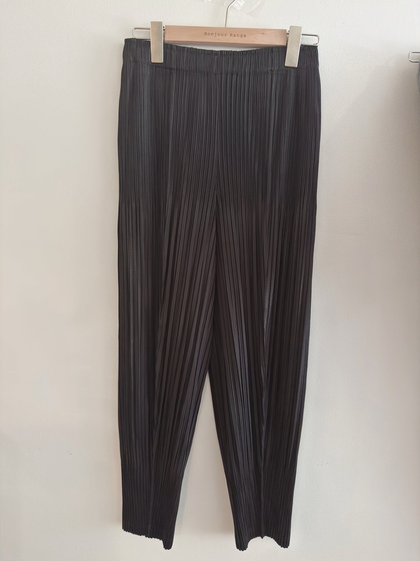 SS)Pleated baggy pants (gray,black)