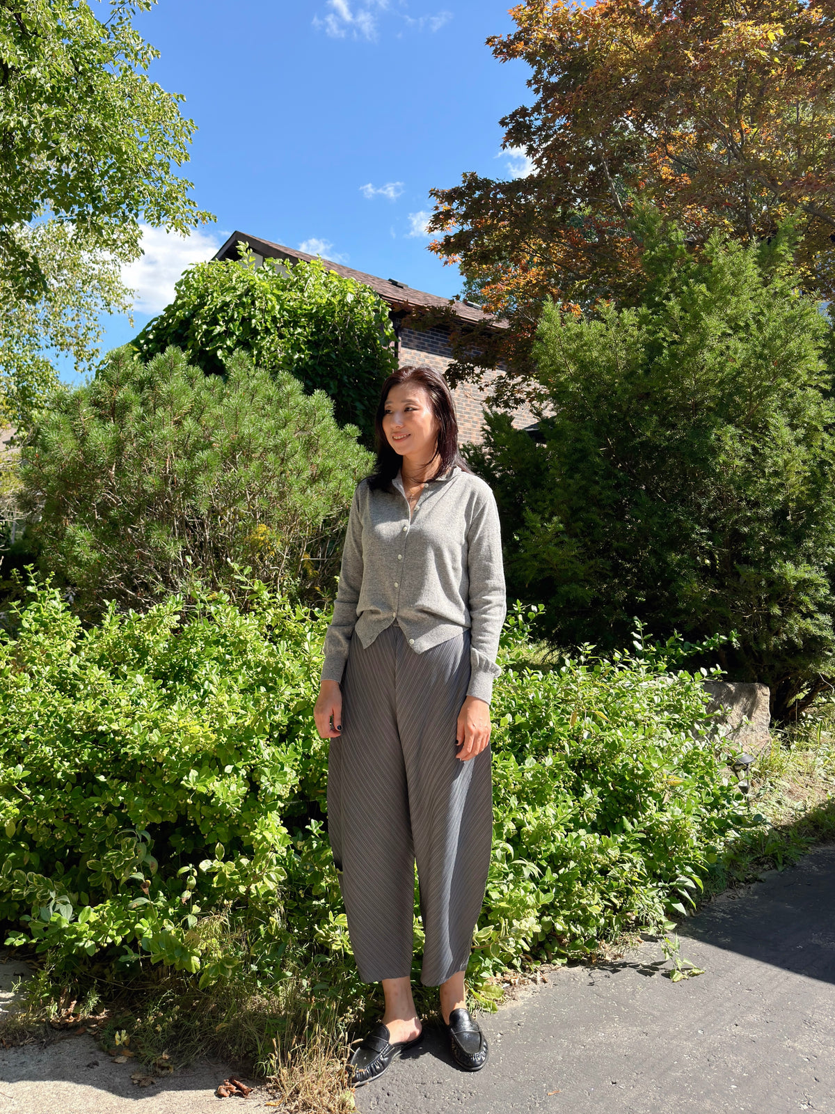 Pleated Draped Balloon Pants (black, brown, gray)