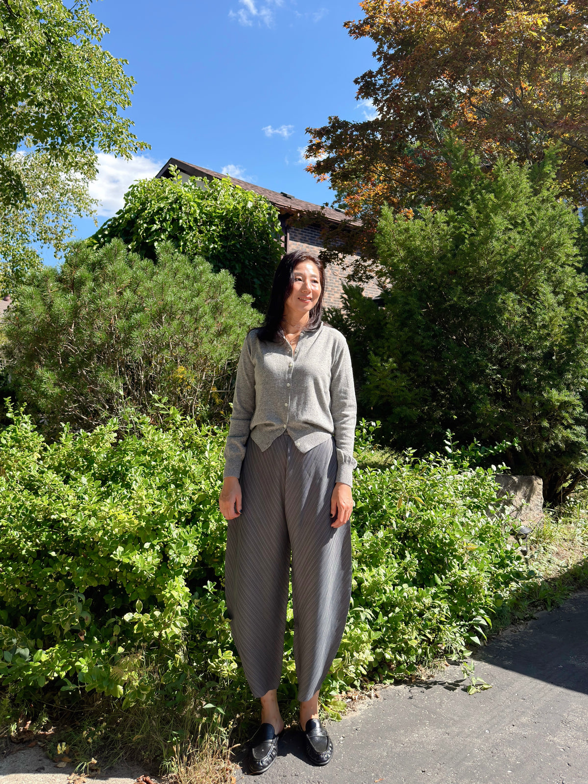 Pleated Draped Balloon Pants (black, brown, gray)